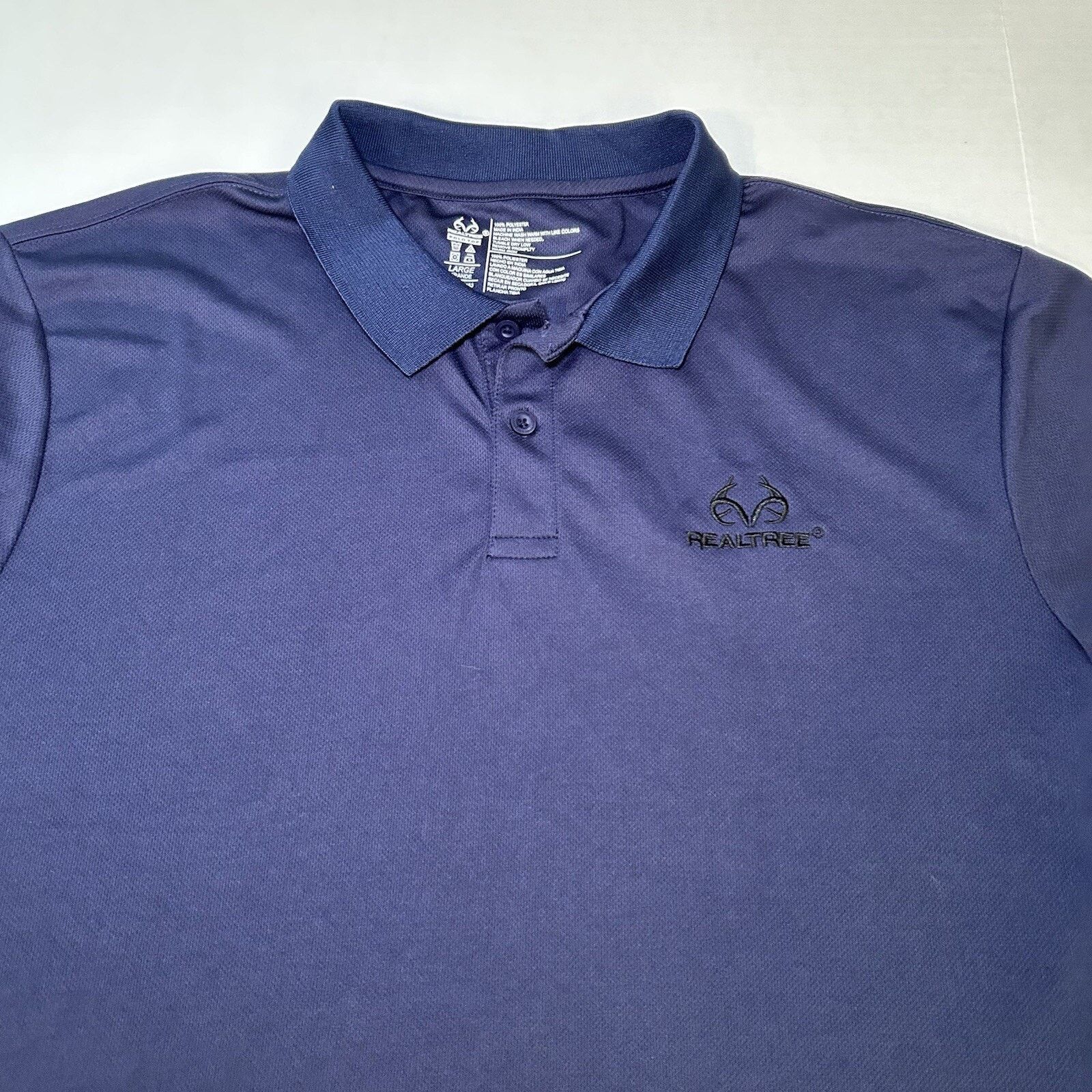 Realtree ￼RealTree Polo T-Shirt Blue Men Sz Large ￼ Embroidered Logo Size US L / EU 52-54 / 3 - 2 Thumbnail