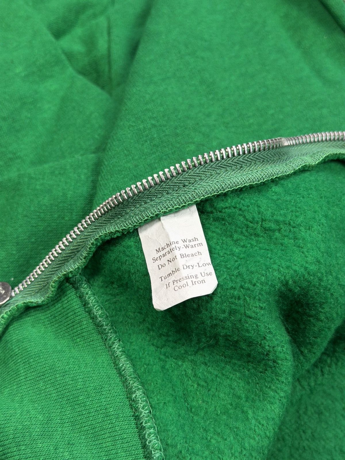 Other Vintage Blank Green Zip Up Hoodie Cropped Boxy 70s 80s Size US M / EU 48-50 / 2 - 11 Thumbnail