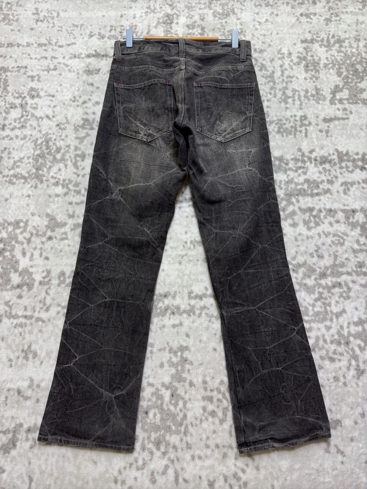 If Six Was Nine Y2K Wild Life Streetwear Poem Print Black Grey Jeans Size US 31 - 2 Thumbnail