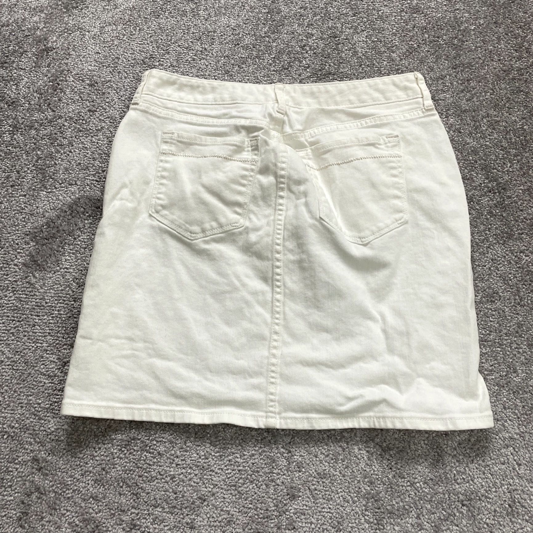 Eddie Bauer Eddie Bauer Denim Mini Skirt Womens 2 Short White Casual Cotton Spandex Pockets 90s Theme Mens? Wait Size 26" / US 2 / IT 38 - 2 Thumbnail