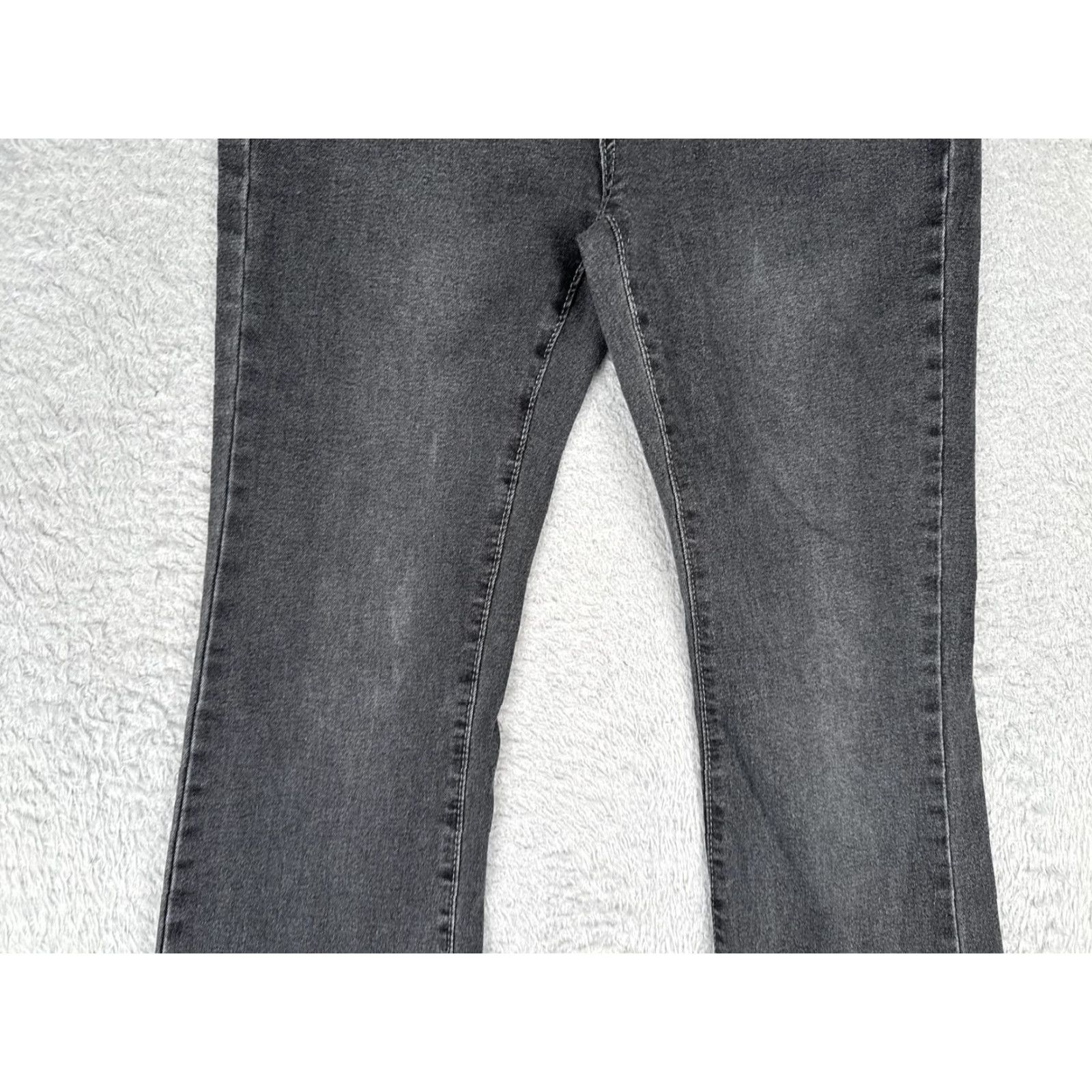 AG Jeans Womens Jeans Flare Charcoal Denim 22 Mid Rise Button Fly Stretch 22x27 Size 40" / US 18 - 4 Thumbnail