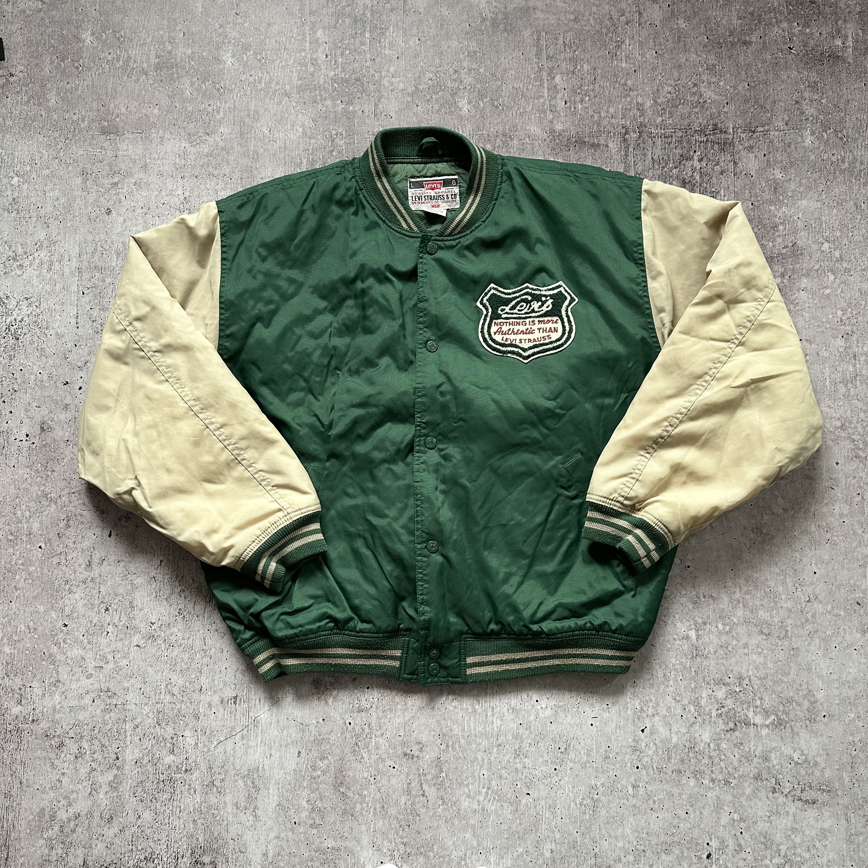 Levi's Original Levi's 90 Vintage Big Logo Varsity Bomber Jacket Size US L / EU 52-54 / 3 - 3 Thumbnail