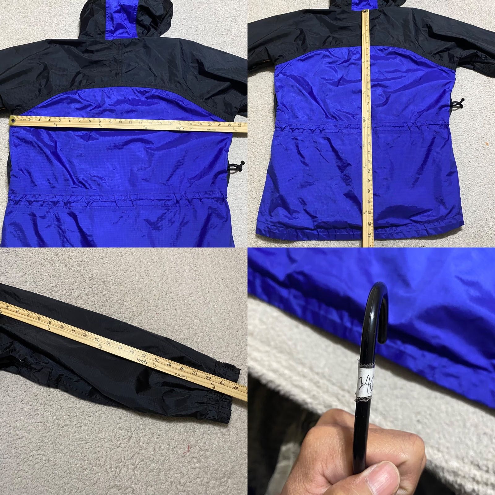 Vintage REI Jacket Women Medium Blue Goretex Hooded Full Zip Vented Outdoor Athletic Parka Size M / US 6-8 / IT 42-44 - 9 Thumbnail