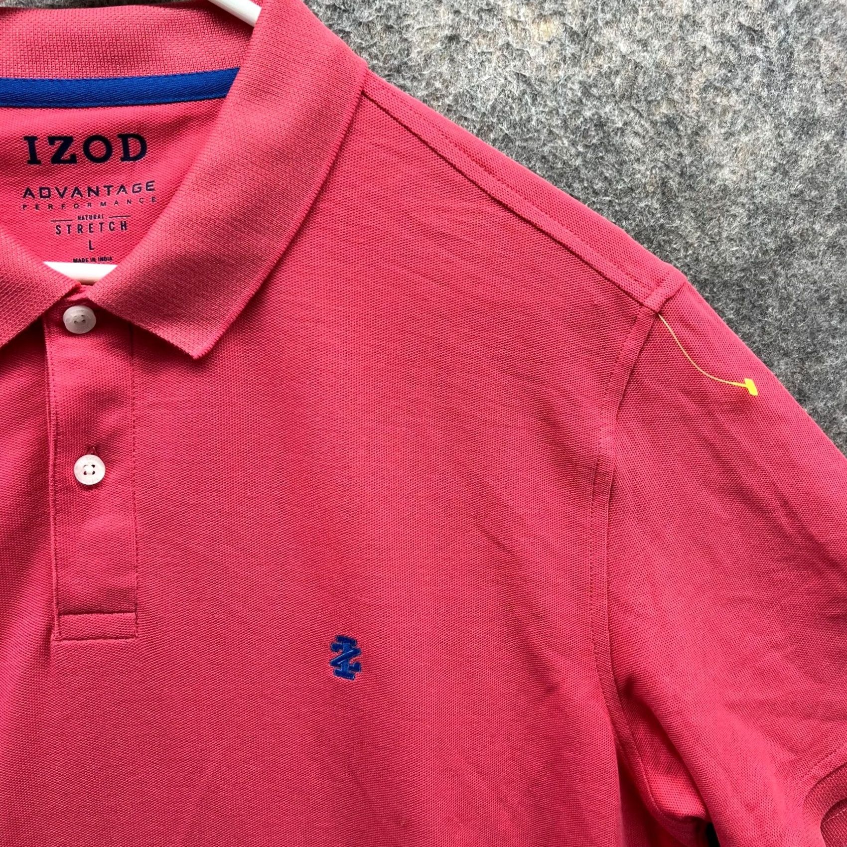 Izod Izod Polo Shirt Men L Pink Blue Advantage Stretch Performance Casual Golf Shirt Size US L / EU 52-54 / 3 - 2 Thumbnail