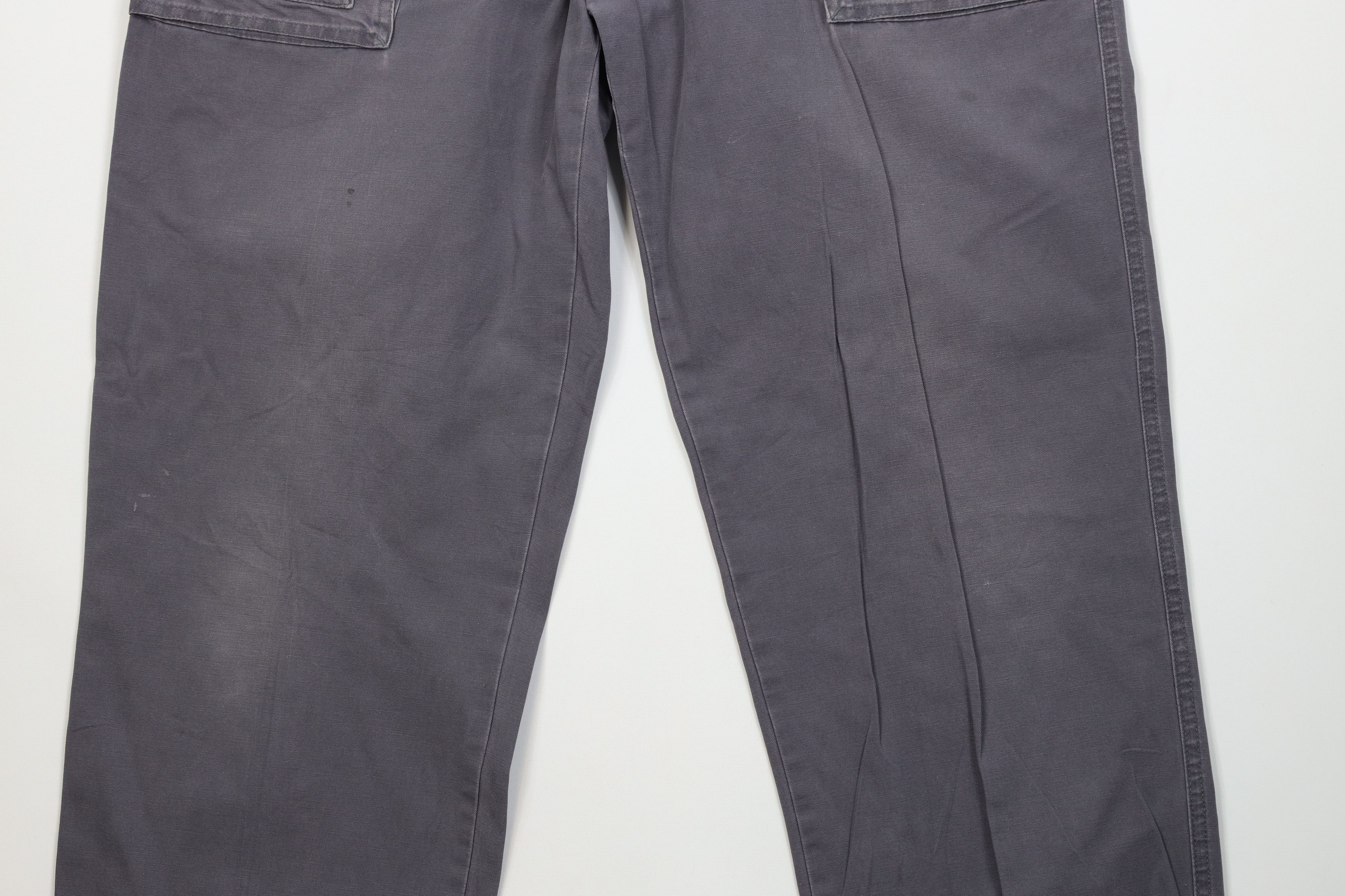 Cabelas Vintage Y2K Cabelas Canvas Wide Leg Cargo Pants Steel Blue Size US 38 / EU 54 - 4 Thumbnail