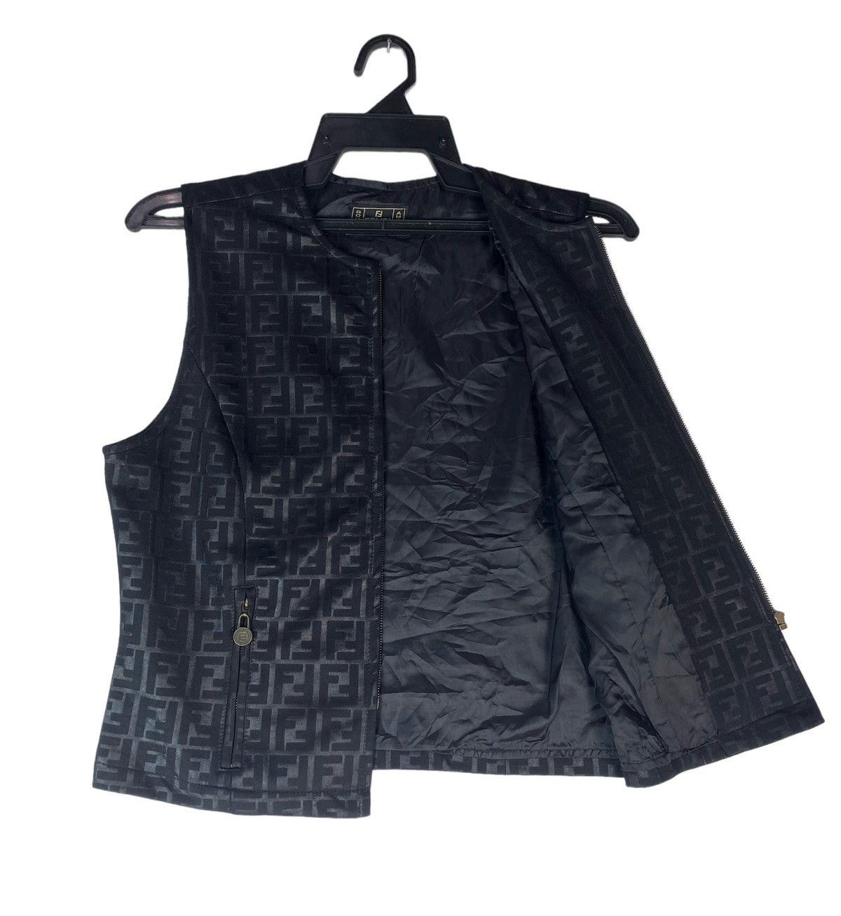 Fendi Vtg 90s FENDI Zucca full monogram logo vest jacket Size US M / EU 48-50 / 2 - 6 Thumbnail