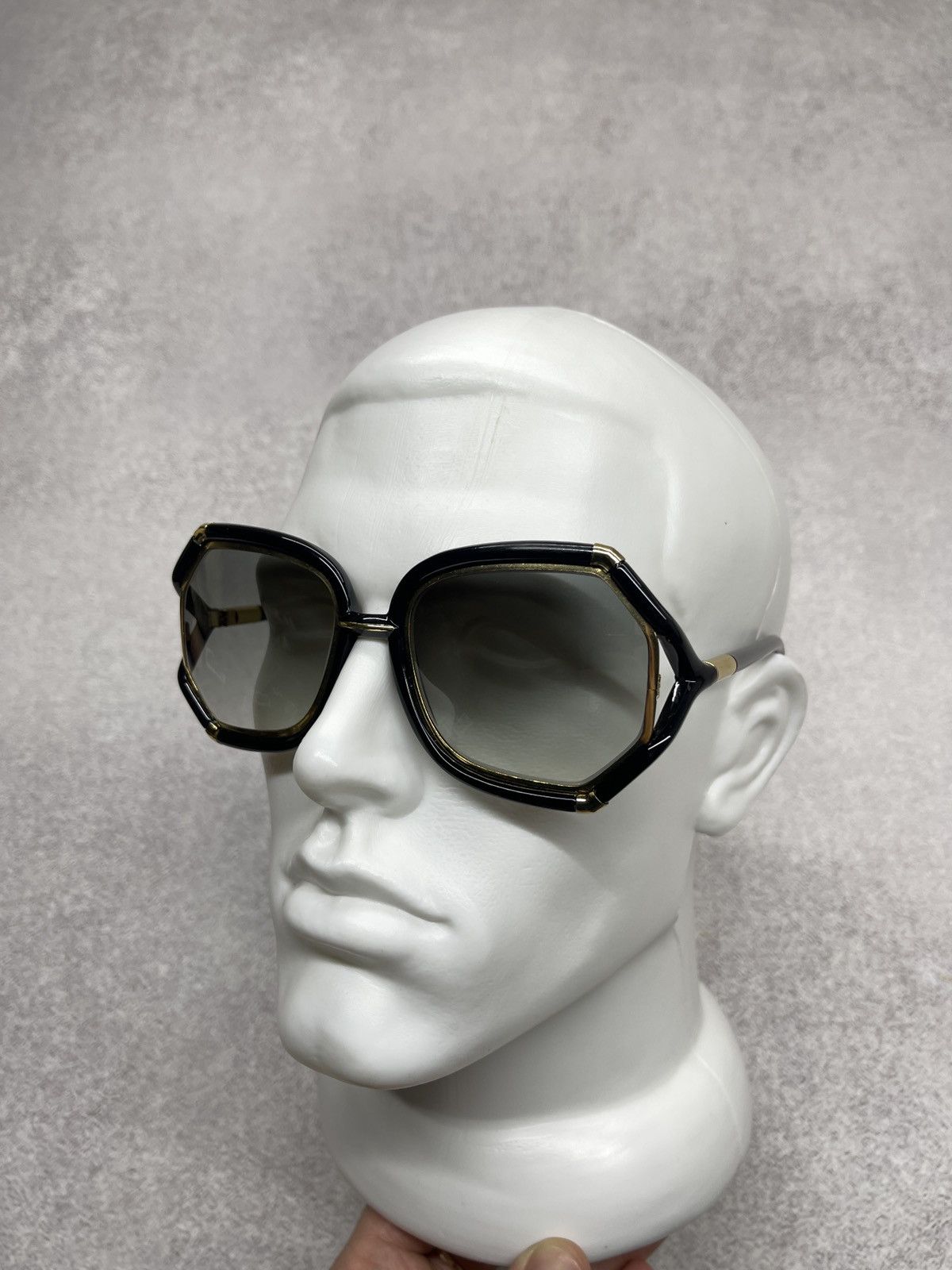 TED LAPIDUS Ted Lapidus Paris 1970 Black Gold Sunglasses Tom Ford Style Size ONE SIZE - 1 Thumbnail