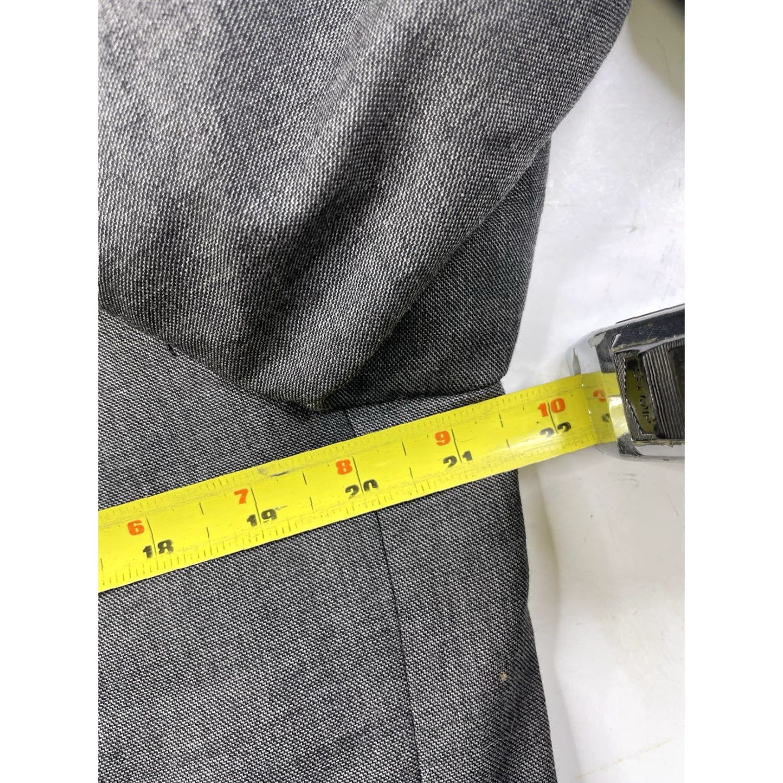 J.Crew J.CREW Blazer Jacket Mens 42L Gray LUDLOW TOLLEGNO 1900 Wool Double-Vented Notch Lapel Long Single-Breasted Two-Button Button Front Dry Clean Only Size 42R - 7 Thumbnail