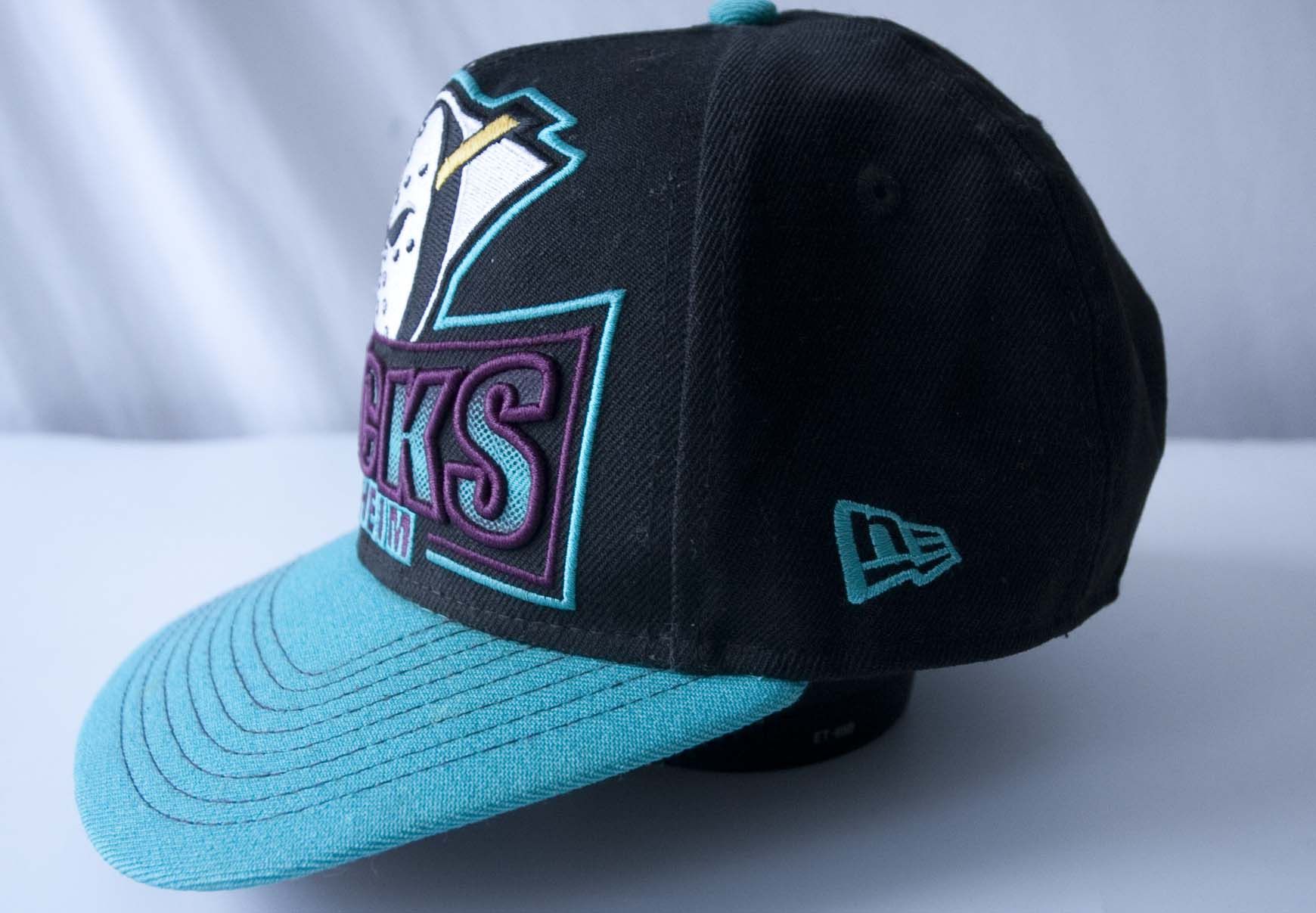NHL × New Era Anaheim Ducks Big Logo SnapBack Hat Cap Wool 9Fifty New Era Size ONE SIZE - 6 Thumbnail