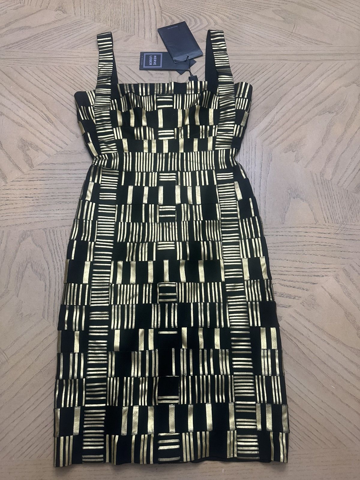 Herve Leger Herve Leger Teresa foiled dress Size XS / US 0-2 / IT 36-38 - 1 Thumbnail