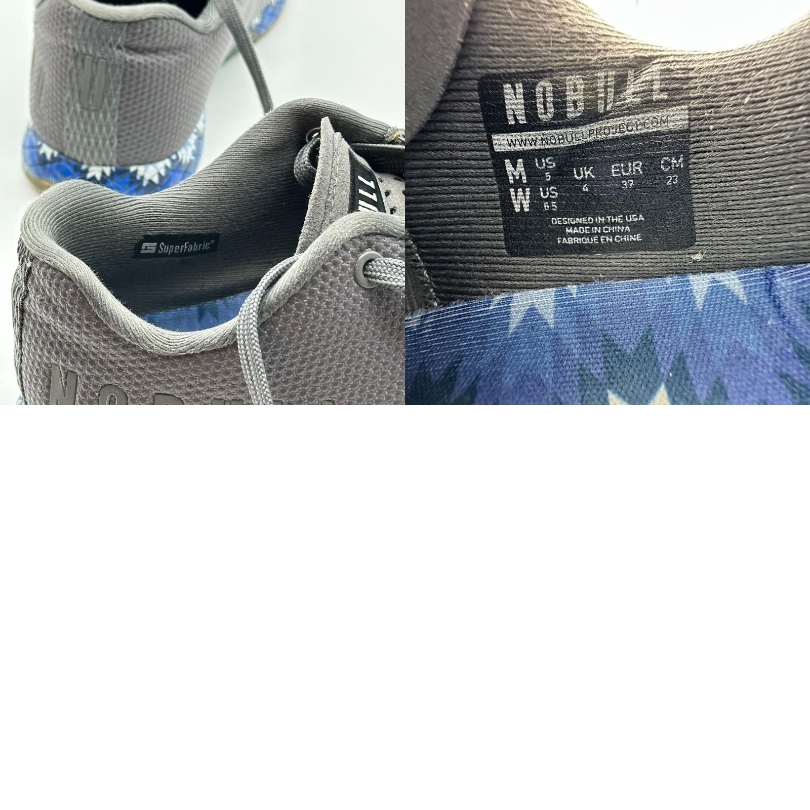 Vintage No Bull Superfabric Sneakers Women's Size 6.5 Mens Size 5 Gray Aztec Workout Size US 4 / IT 34 - 11 Thumbnail