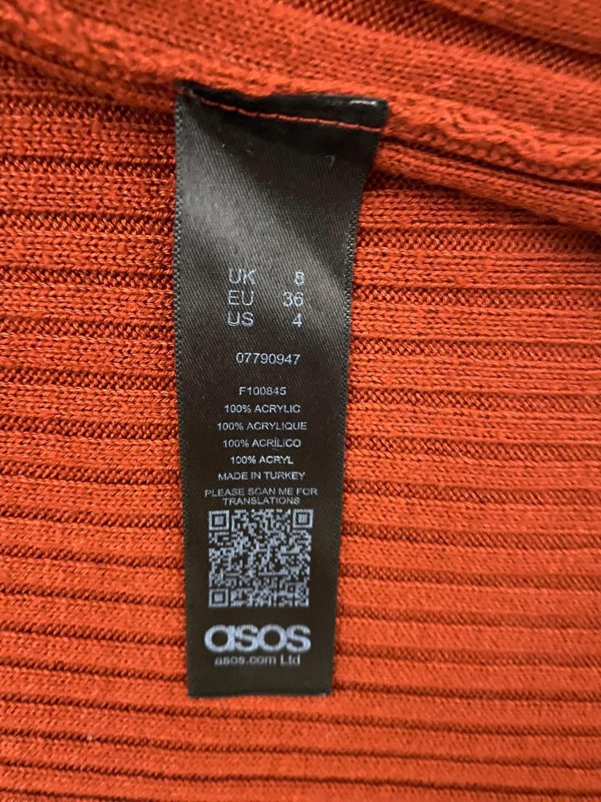 Asos ASOS Stretchy Knit Midi Skirt in Burnt Orange (US 4) Size 27" / US 4 / IT 40 - 9 Thumbnail