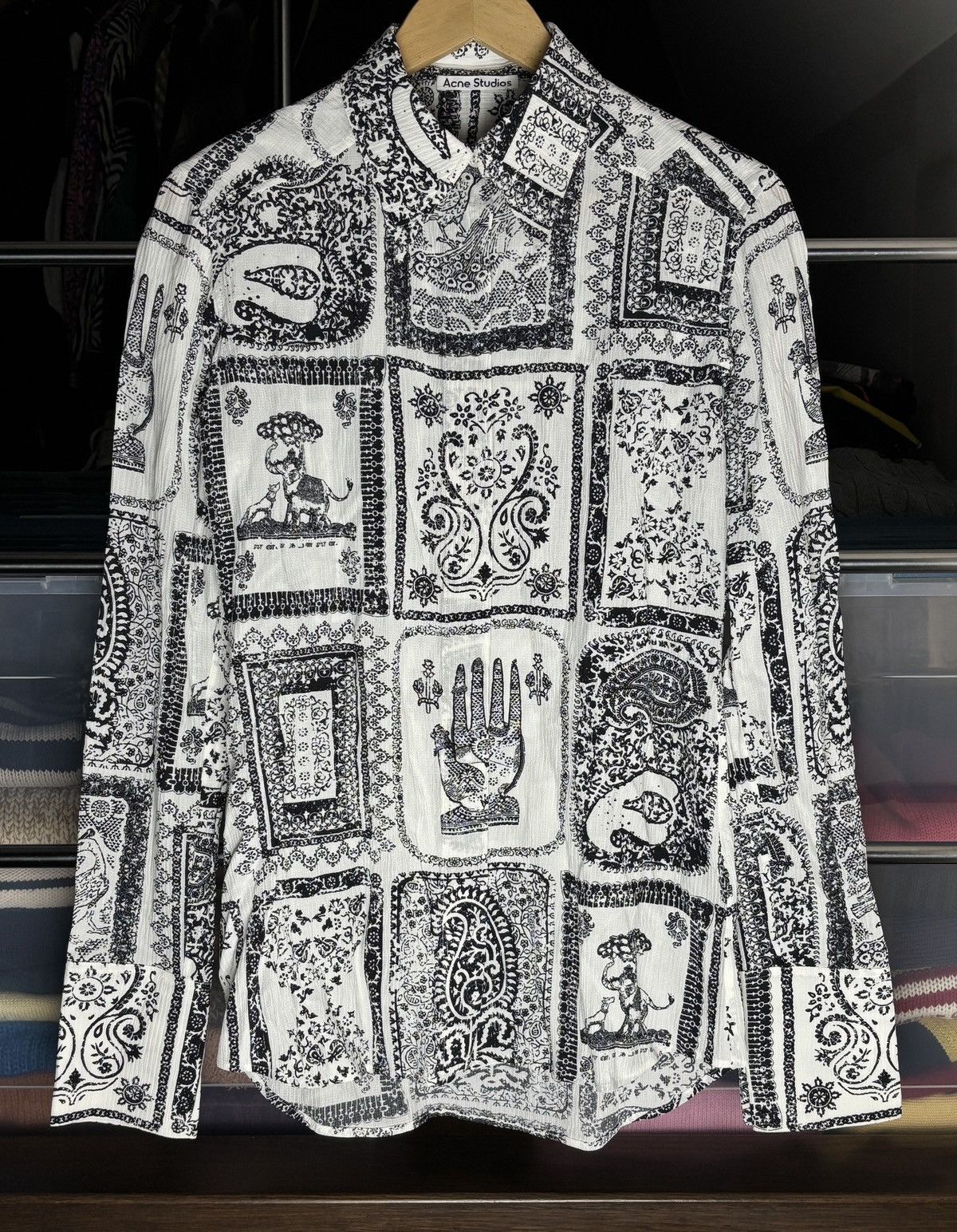 Acne Studios Acne Studios Paisley Patchwork Bandana Silk Rare Shirt Size S / US 4 / IT 40 - 1 Thumbnail