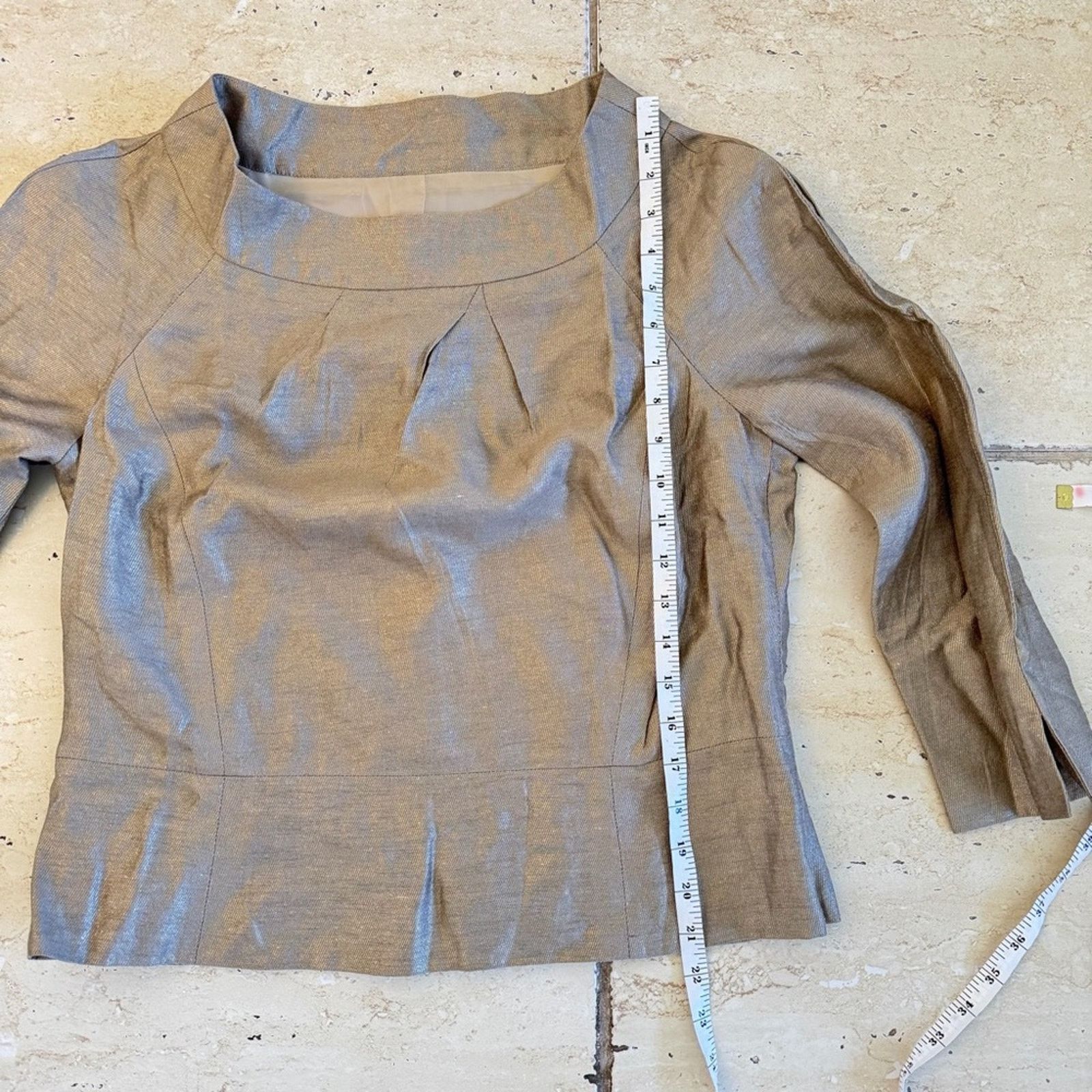 La Fam Amsterdam PAUW Amsterdam Shimmering Tan Top, Size 4 Size S / US 4 / IT 40 - 8 Thumbnail