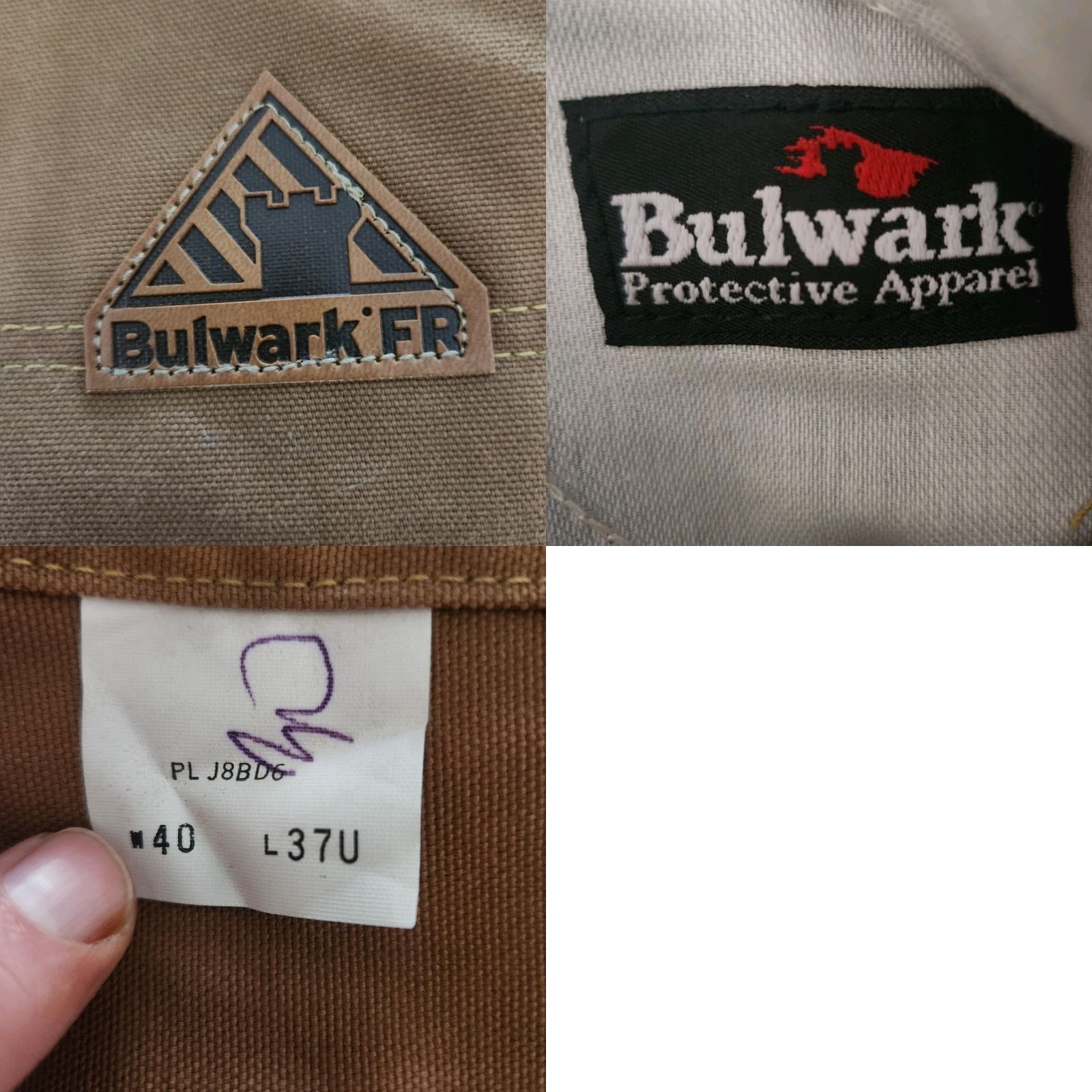 Vintage Bulwark FR Carpenter Pants 40x30 Canvas Duck Brown Durable Utility Pockets Work Mens Jeans Regular 40 Inseam 30 Straight" Size US 40 / EU 56 - 9 Thumbnail