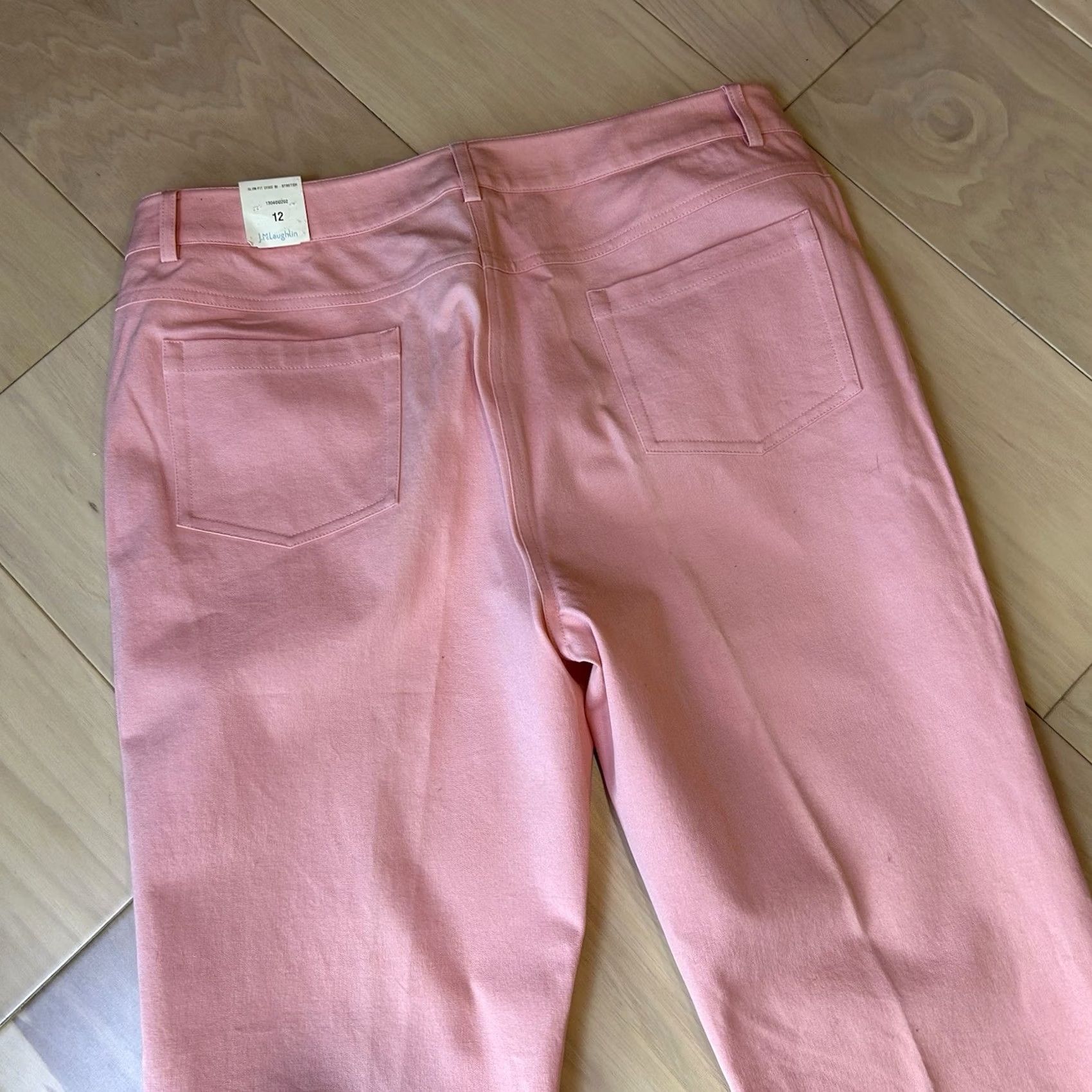J.McLaughlin J. McLaughlin Dixie Slim Fit Stretch Pant Blush Pink Women’s 12 Slim Fit Pants Casual Travel Party/Cocktail Pink 90s City Beach Comfort Womens Size 34" / US 12 / IT 48 - 4 Thumbnail