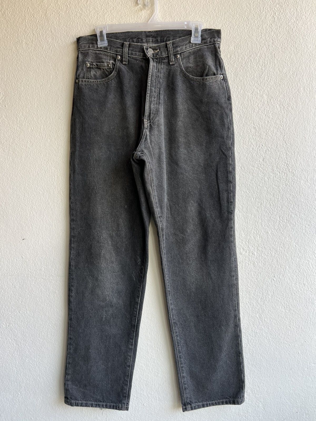 RRL Ralph Lauren × Vintage Vintage 90s RRL Usa Fade Black Stains Denim Baggy Jeans Size US 30 / EU 46 - 2 Thumbnail