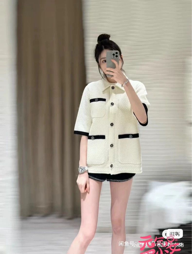 Chanel Chanel 24P Xiaoxiangfeng polo knitted short-sleeved shirt Size S / US 4 / IT 40 - 7 Thumbnail