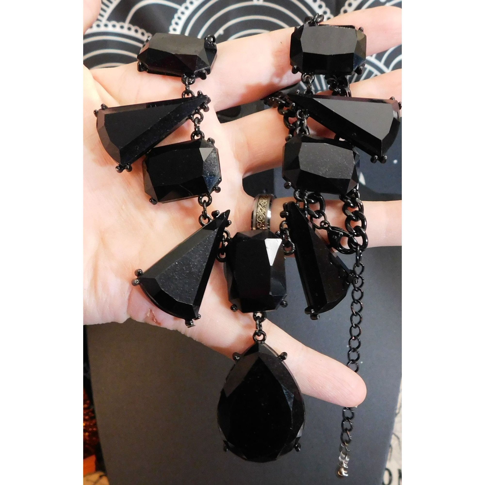 Other Vintage Gothic Chunky Gemmed Statement Necklace Size ONE SIZE - 4 Thumbnail