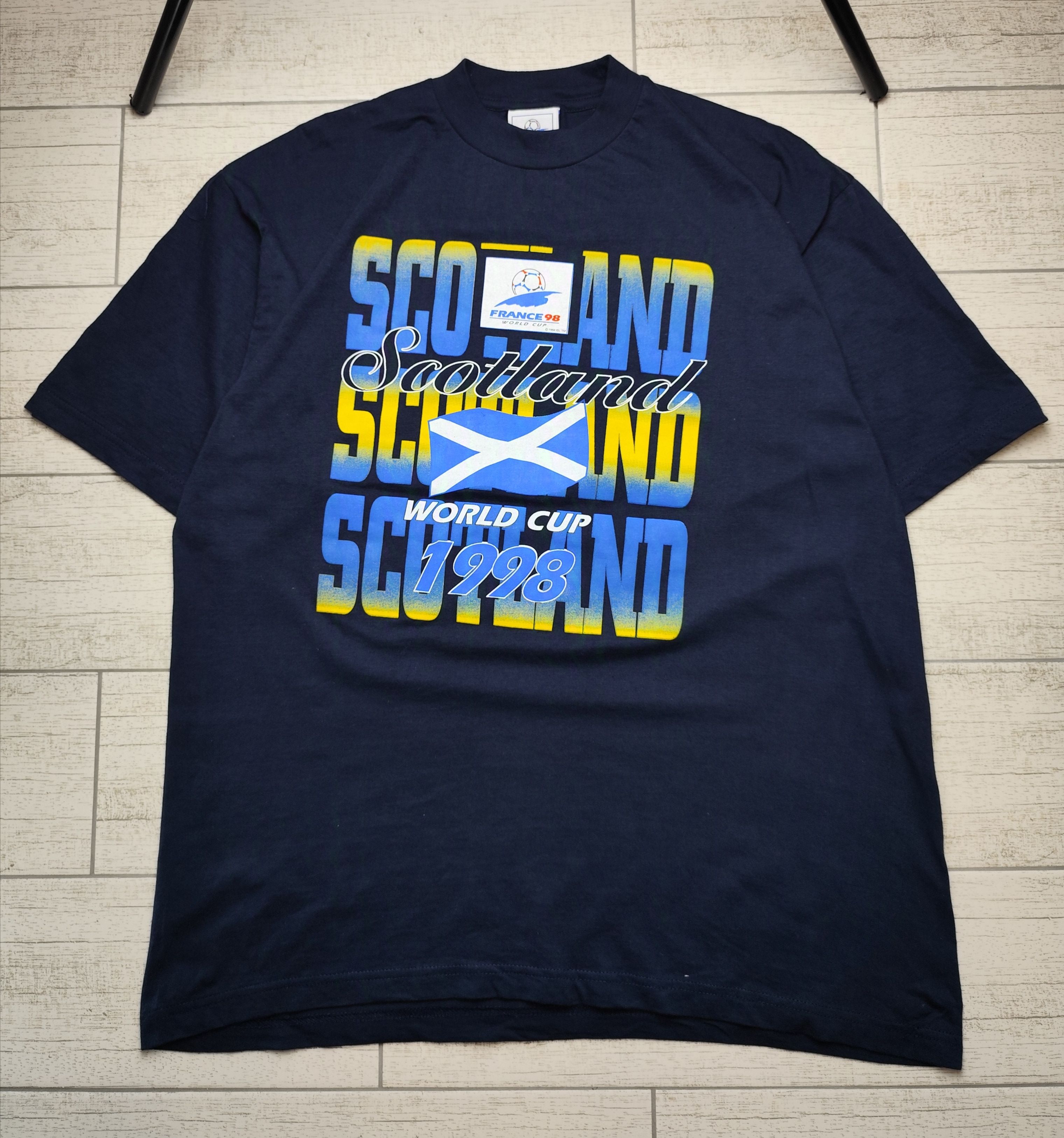 Vintage Vintage 1998 France World Cup Scotland Team t shirt Size US L / EU 52-54 / 3 - 1 Thumbnail
