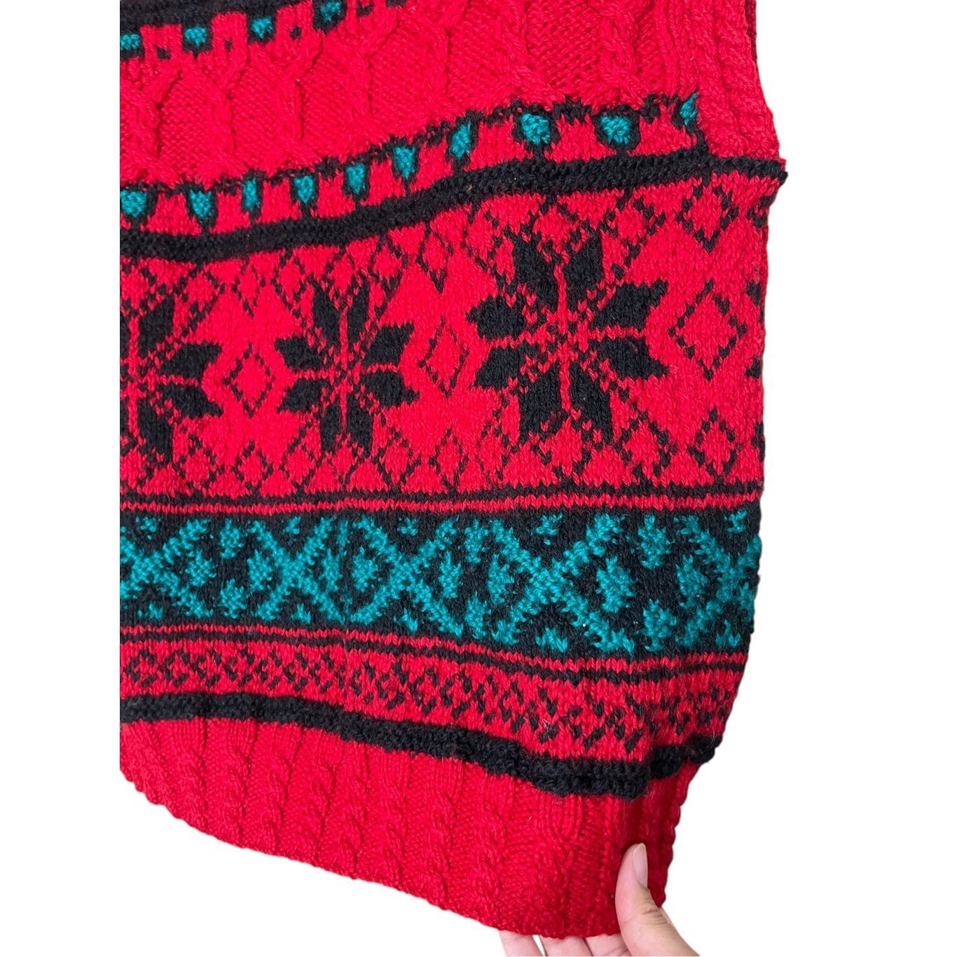 Other Vintage Santa Maria Trading 100% Wool Hand Knit Christmas Sw Size L / US 10 / IT 46 - 3 Thumbnail