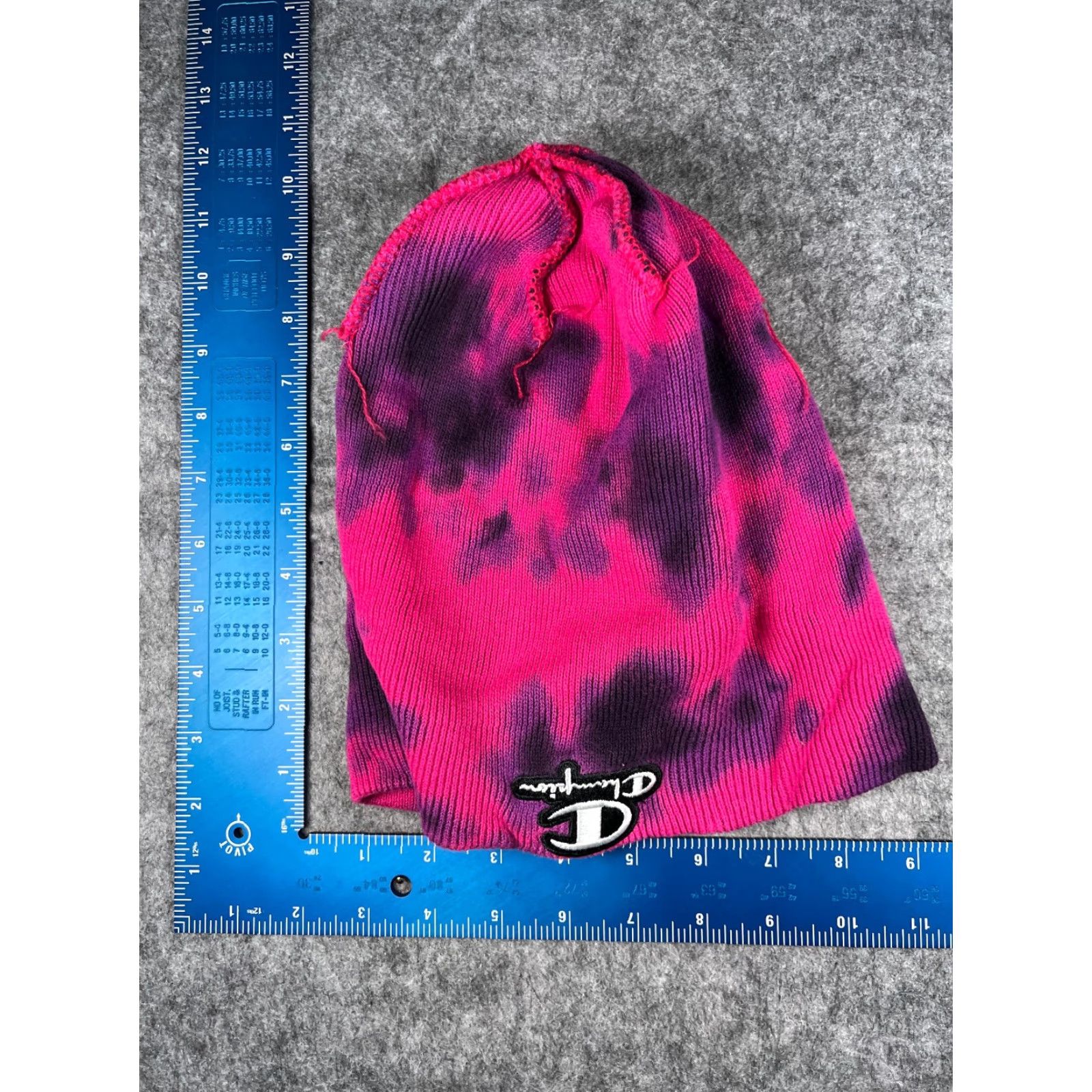 Champion Champion Headwear Beanie Adult One Size Pink Purple Tie Dye Knit Cotton Hat Mens Womens Unisex Winter Ski Cap Size ONE SIZE - 5 Thumbnail