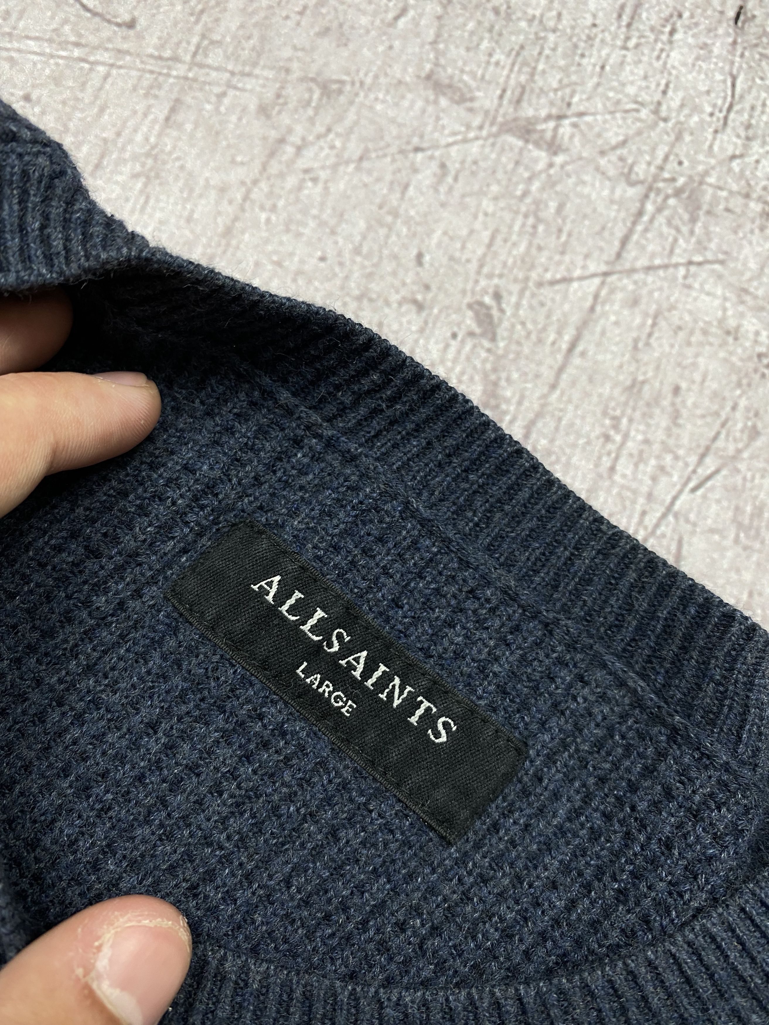 Allsaints Allsaint Vintage Mens Trias Crew Neck Knit Sweater Size US L / EU 52-54 / 3 - 4 Thumbnail