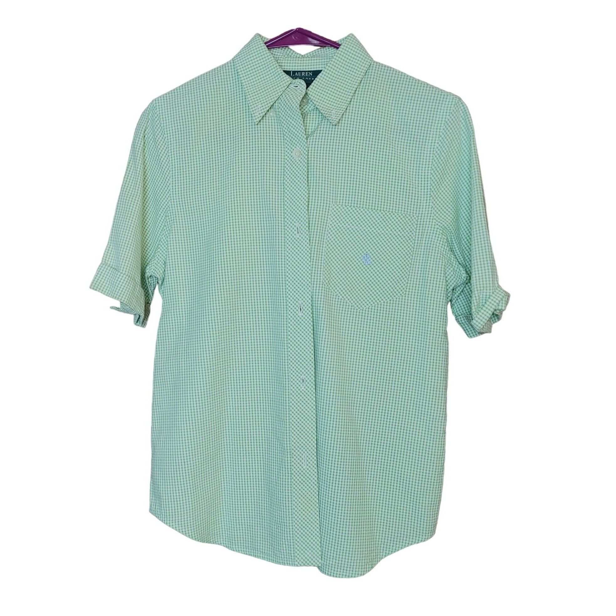 Other Lauren Ralph Lauren White & Green Checkered Button-up Short Size US S / EU 44-46 / 1 - 1 Thumbnail