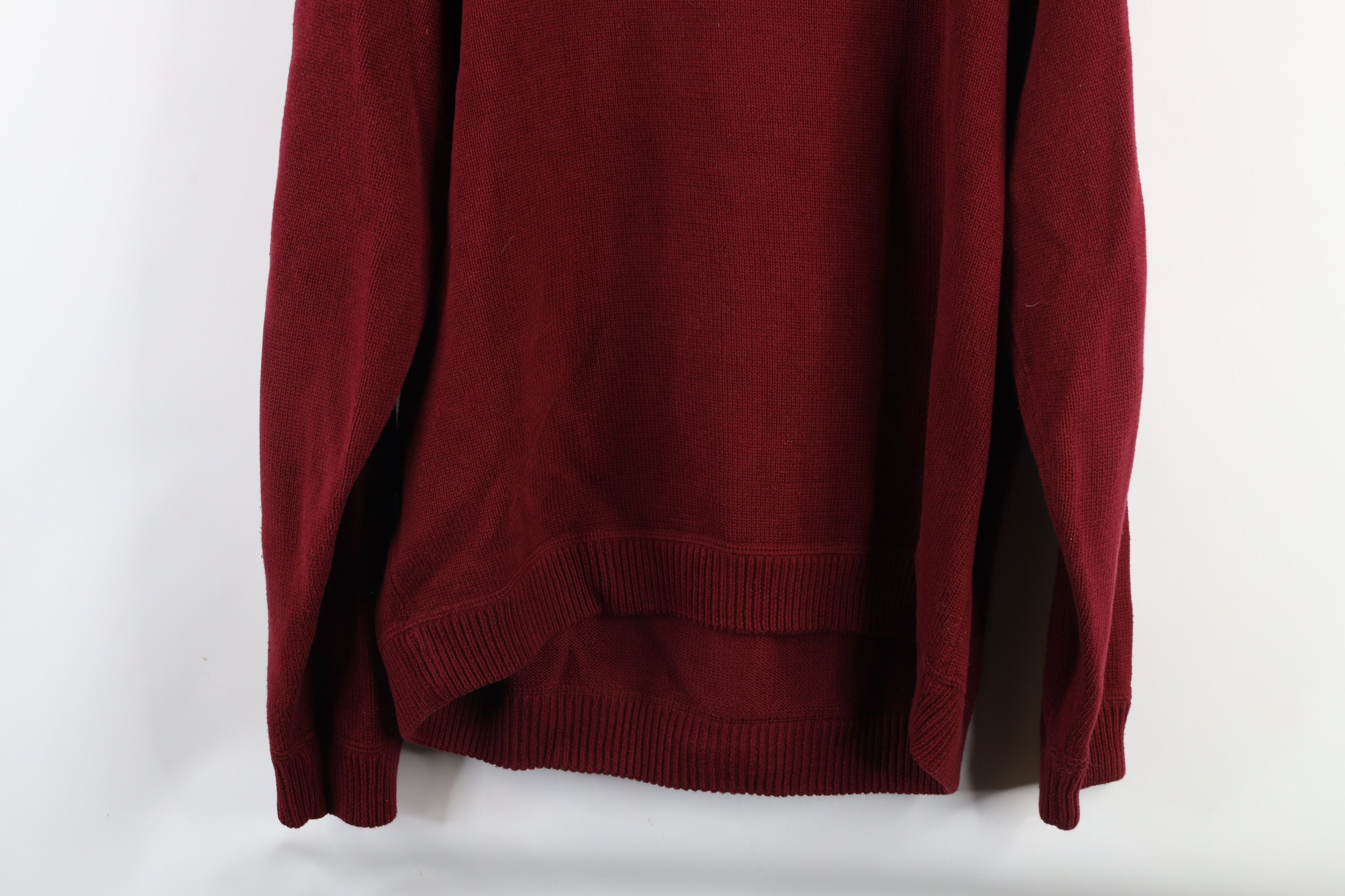 Eddie Bauer × Vintage Vintage 90s Eddie Bauer Cotton Knit Crewneck Sweater Red Size US L / EU 52-54 / 3 - 8 Thumbnail
