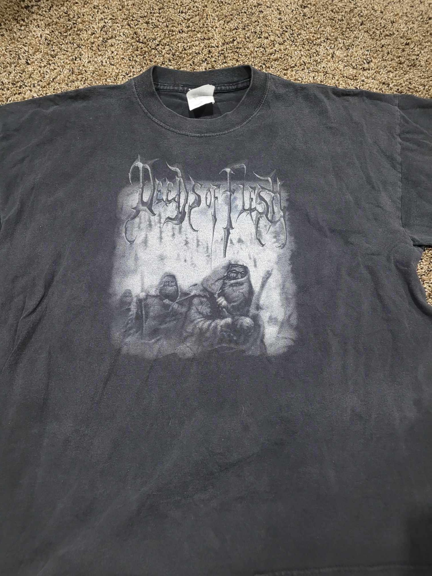 image of Band Tees x Vintage Deeds Of Flesh Path Of Weakening Bloodletting Tour Shirt in Black (Size XL)