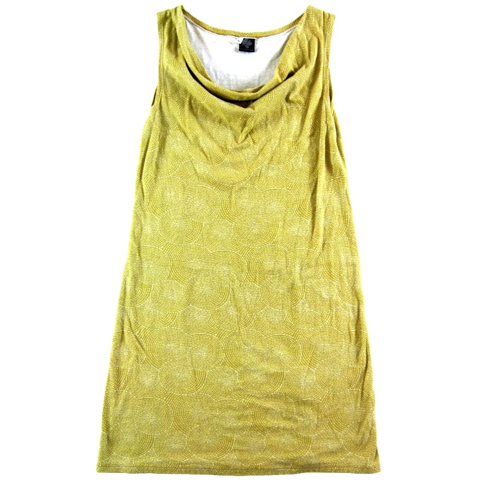 Vintage Intertwined Designs Hemp Yellow Swirl Sleeveless Dress Medium Women Size M / US 6-8 / IT 42-44 - 2 Thumbnail