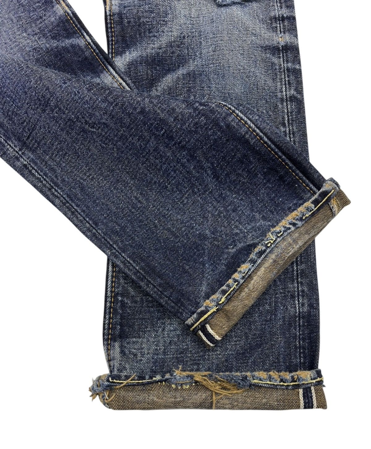 Self Edge × The Strike Gold THE STRIKE GOLD SELVEDGE DISTRESSED DENIM JEANS Size US 30 / EU 46 - 3 Thumbnail