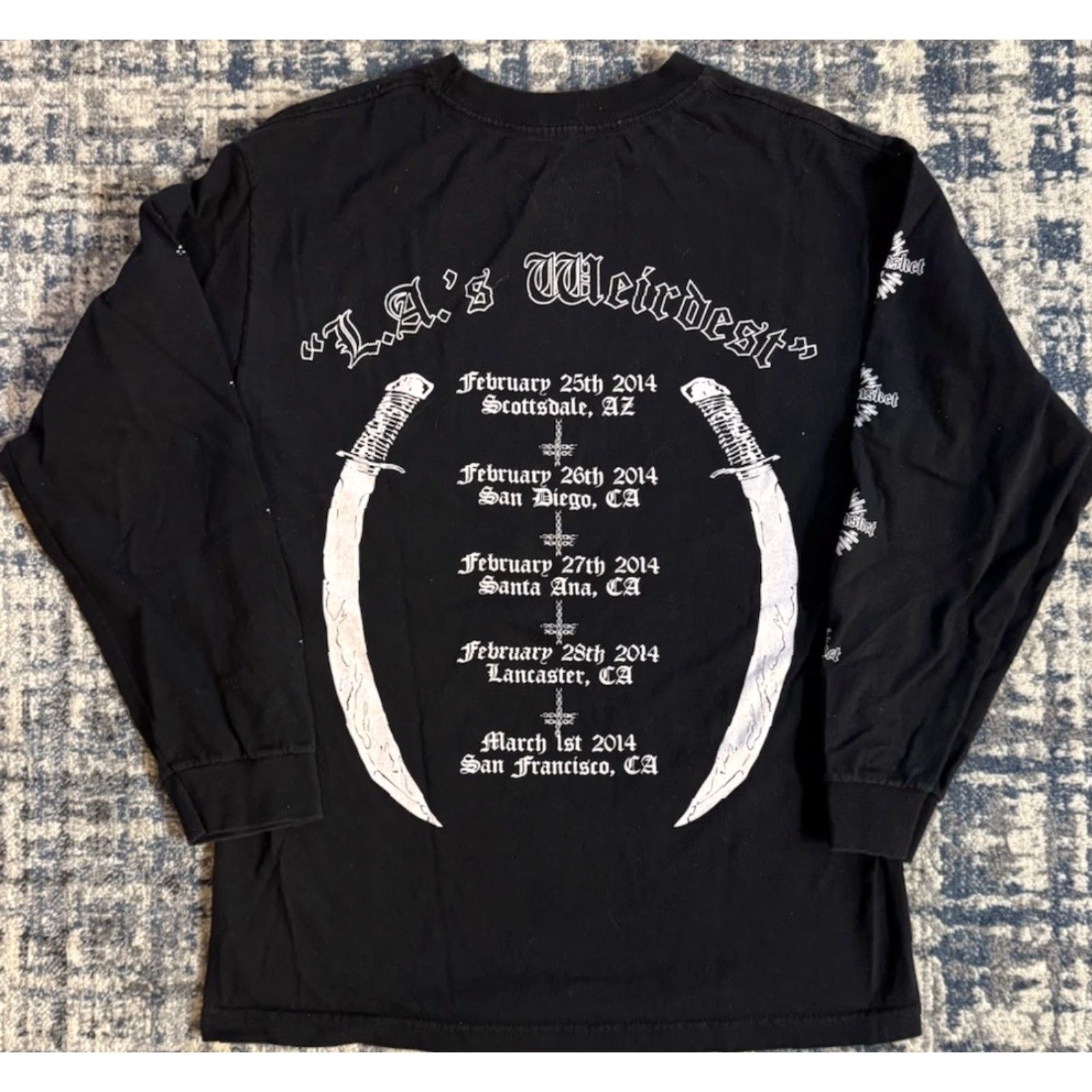 CLOSED VINTAGE Twitching Tongues T-Shirt Long Sleeve M Black Cotton Logo 2010s Band Metal Punk Hardcore Metalcore Double-Sided Mens Shirt Size US M / EU 48-50 / 2 - 5 Thumbnail