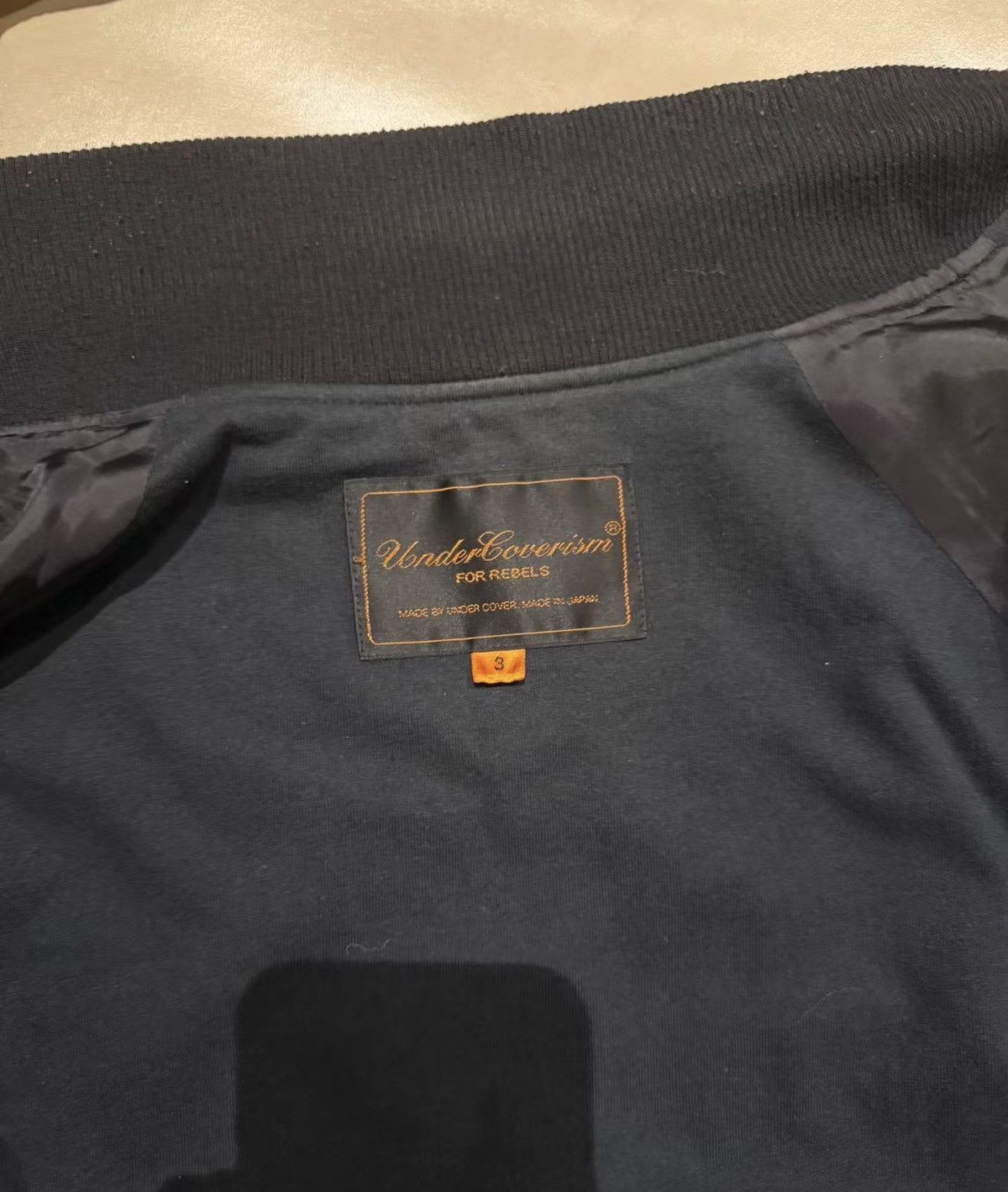 undercover 06ss leather bomber jacket
