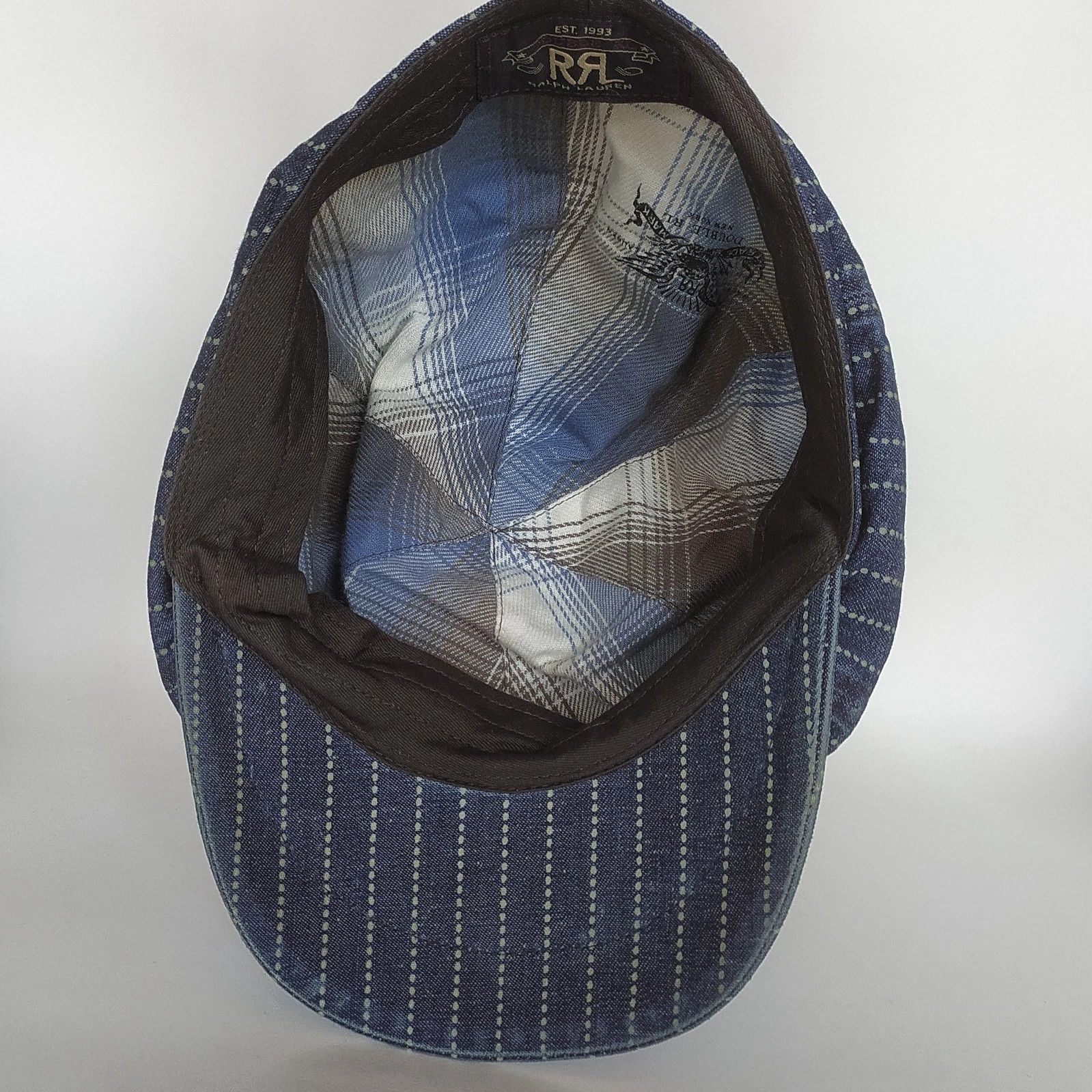 RRL Ralph Lauren DOUBLE RL Cotton-Linen Newsboy Cap T/3028 Size ONE SIZE - 8 Thumbnail