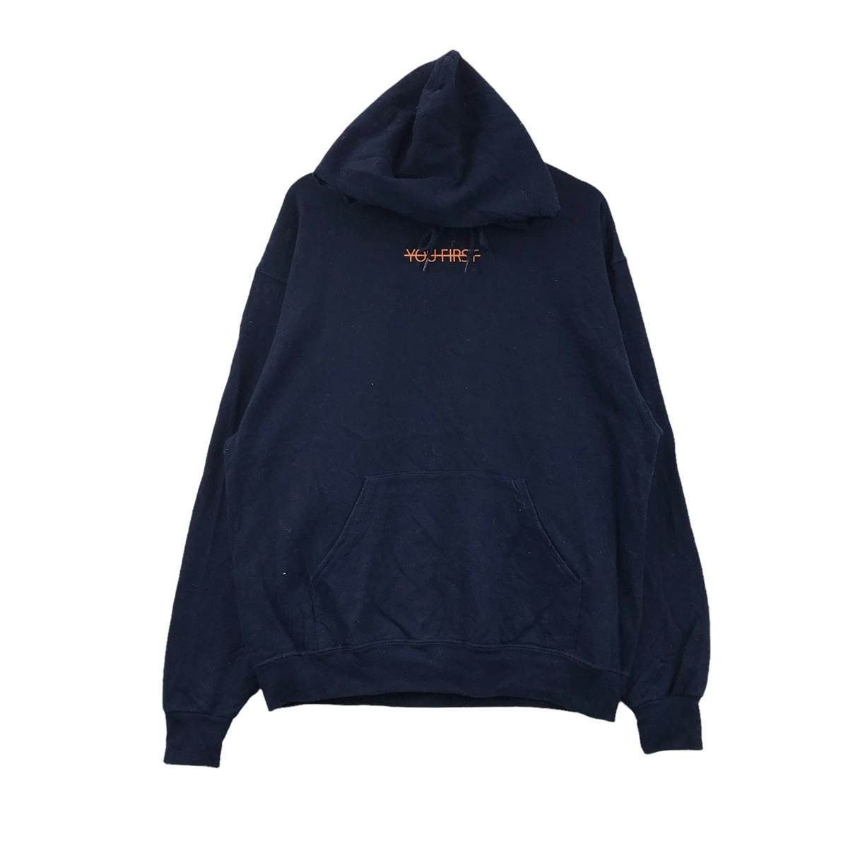 Vtg 90' YOU FIRST STREETWEAR Center Logo Hoodie Sweater