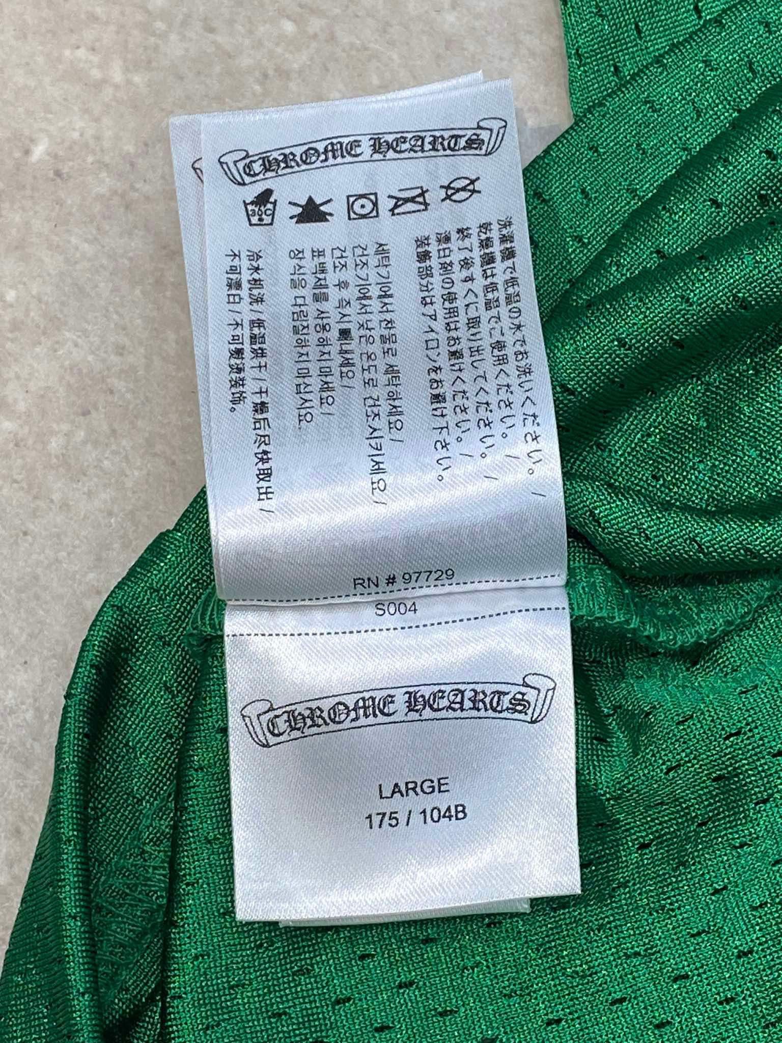 Chrome Hearts CHROME HEARTS Mesh Jersey Long Sleeve Tee GREEN Size US L / EU 52-54 / 3 - 14 Thumbnail