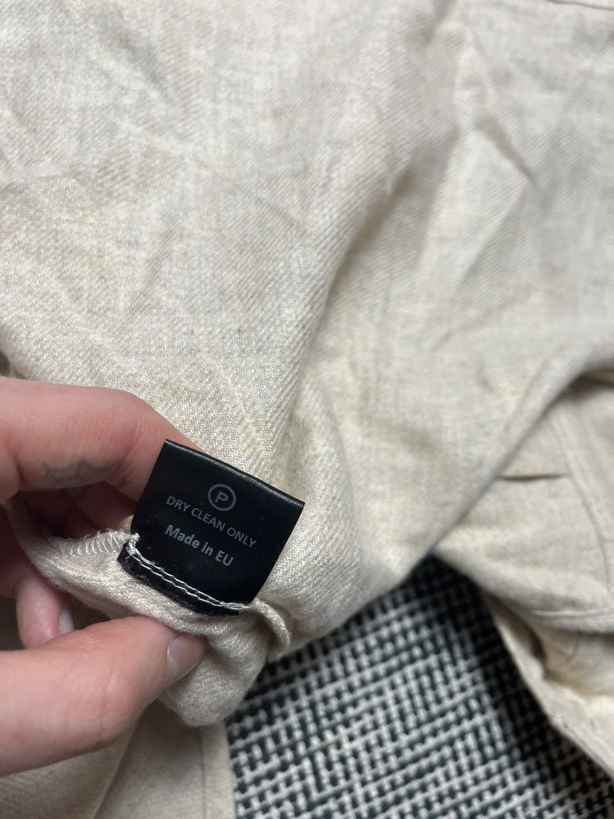 Designer Graumann top quality viscose + wool oversized shirt Size XL / US 12-14 / IT 48-50 - 4 Thumbnail