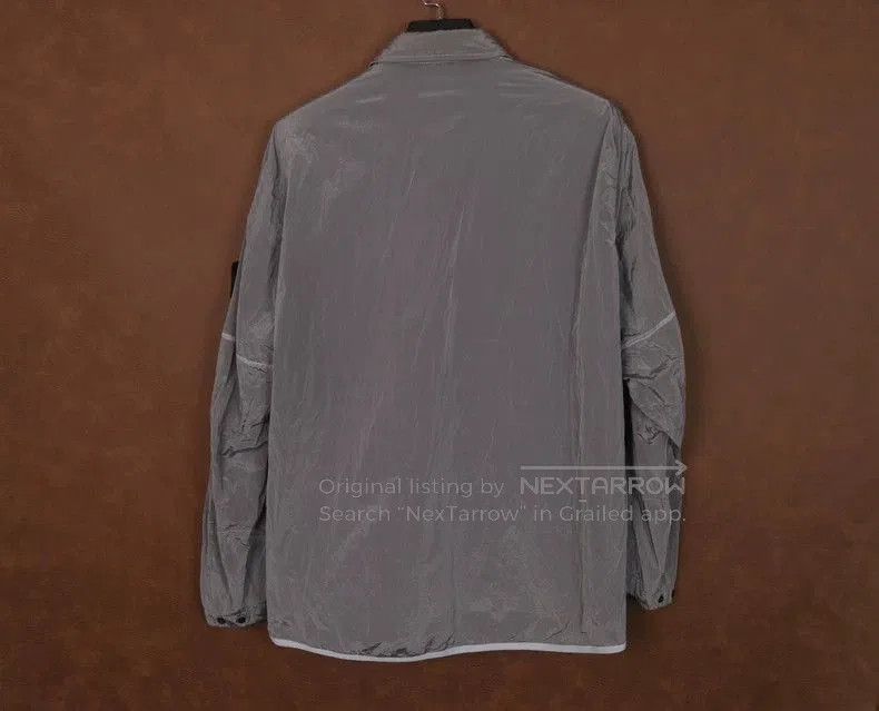 Stone Island Stone Island Silver Nylon Zip Jacket. Size US XL / EU 56 / 4 - 4 Thumbnail