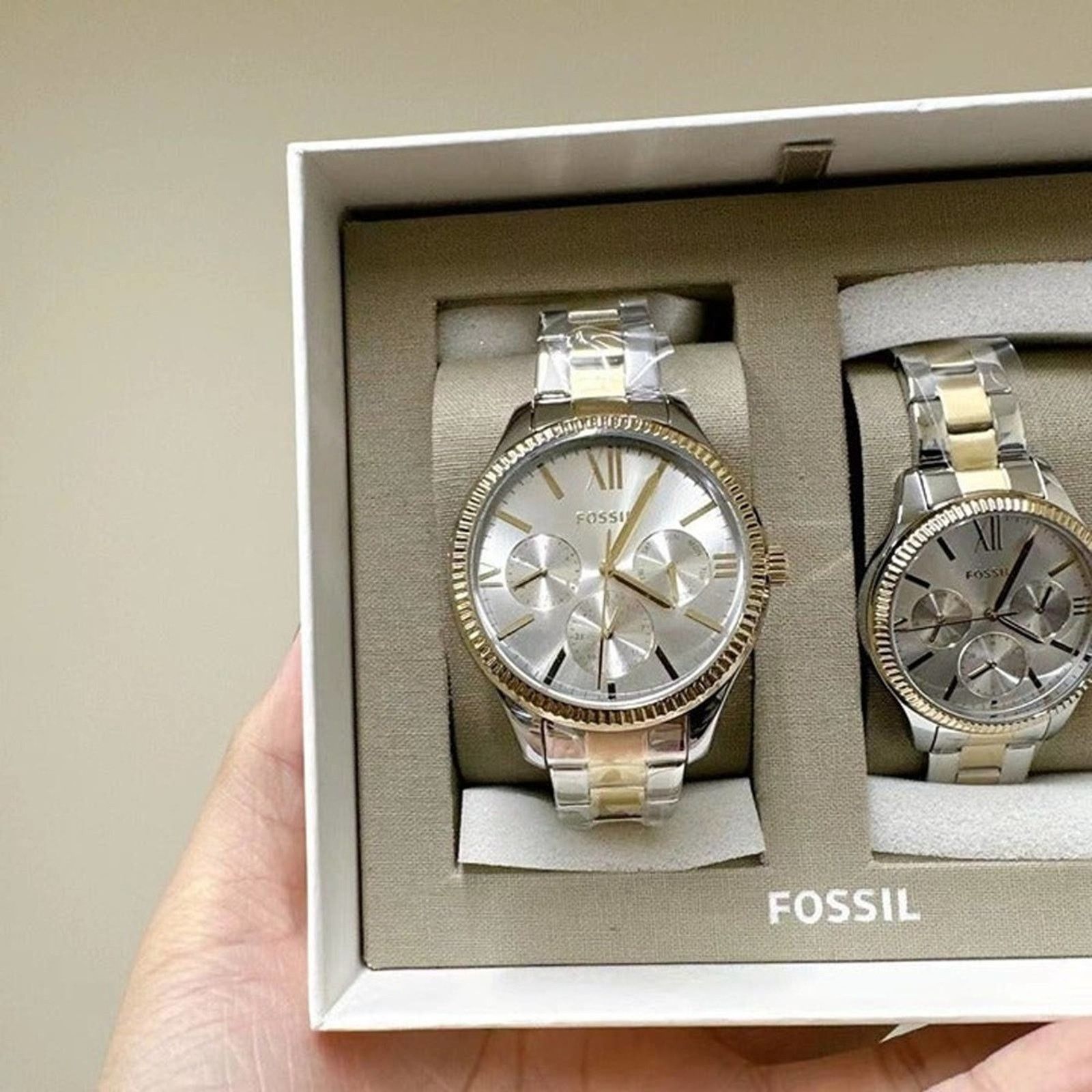 Fossil Fossil BQ2737SET His and Hers Multifunction 2-Tone Watch Set Size ONE SIZE - 2 Thumbnail