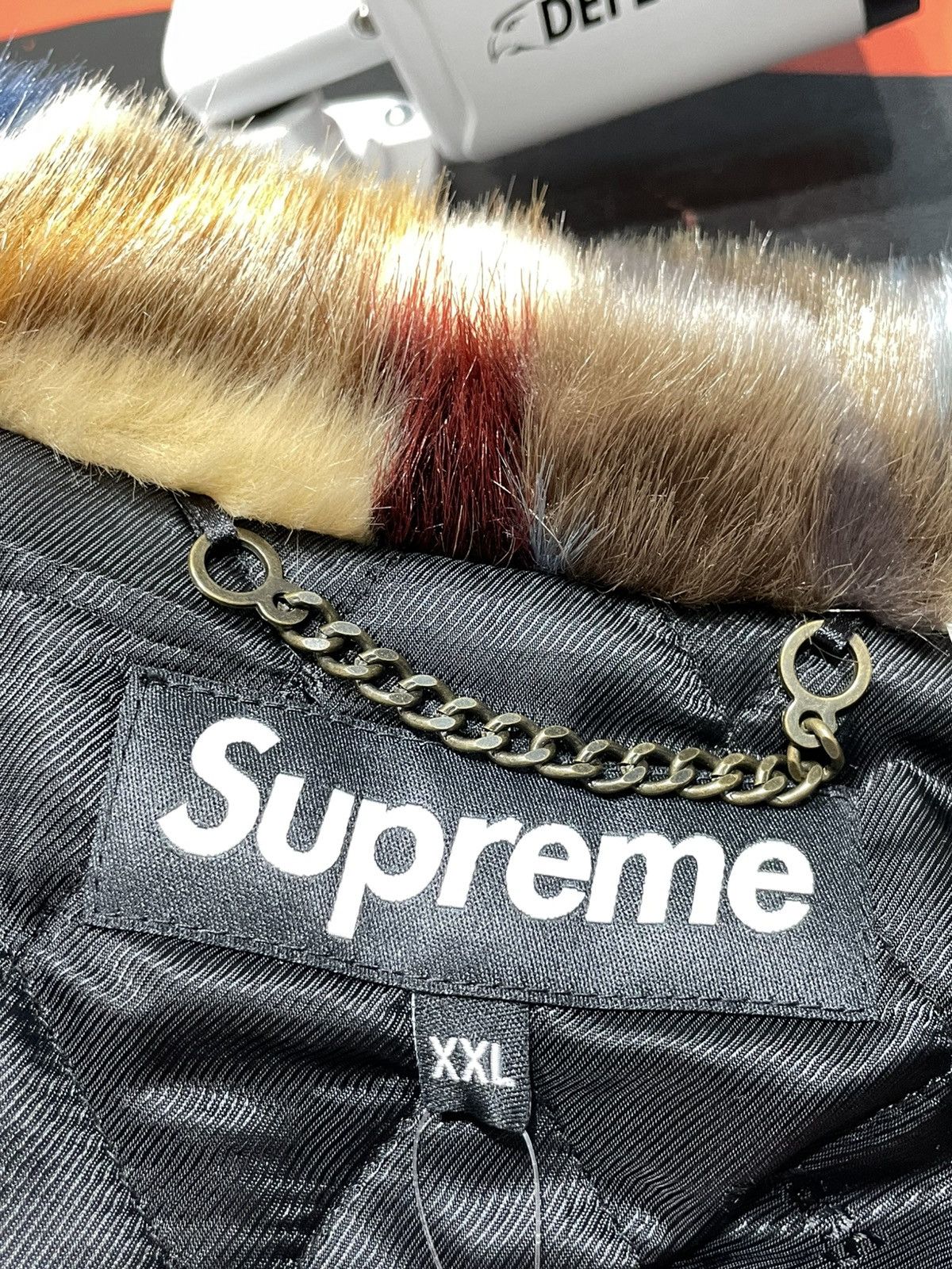 Supreme Supreme fuax fur striped patch pattern rainbow all colors Size US XXL / EU 58 / 5 - 7 Thumbnail