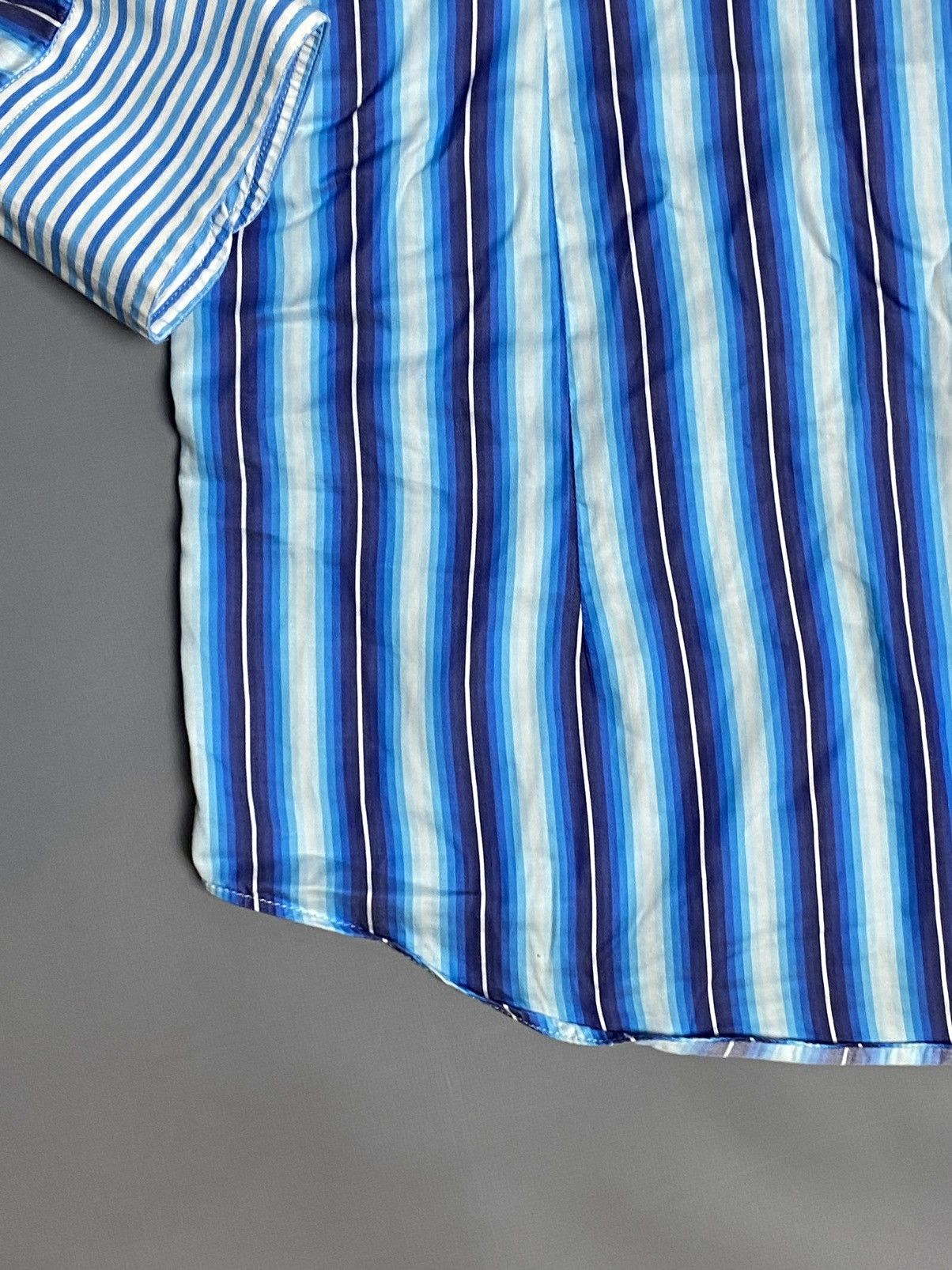 Etro Etro Mens Striped Cotton Dress Shirt Long Sleeve Italy Sz 41 Size US L / EU 52-54 / 3 - 21 Thumbnail