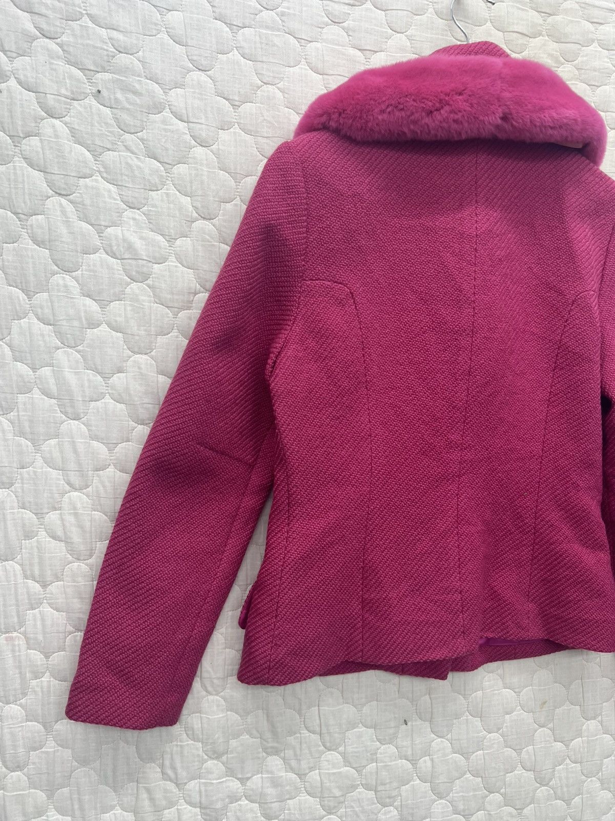 Karl Lagerfeld KARL LAGERFELD FUCHSIA TWEED JACKET Size S / US 4 / IT 40 - 5 Thumbnail