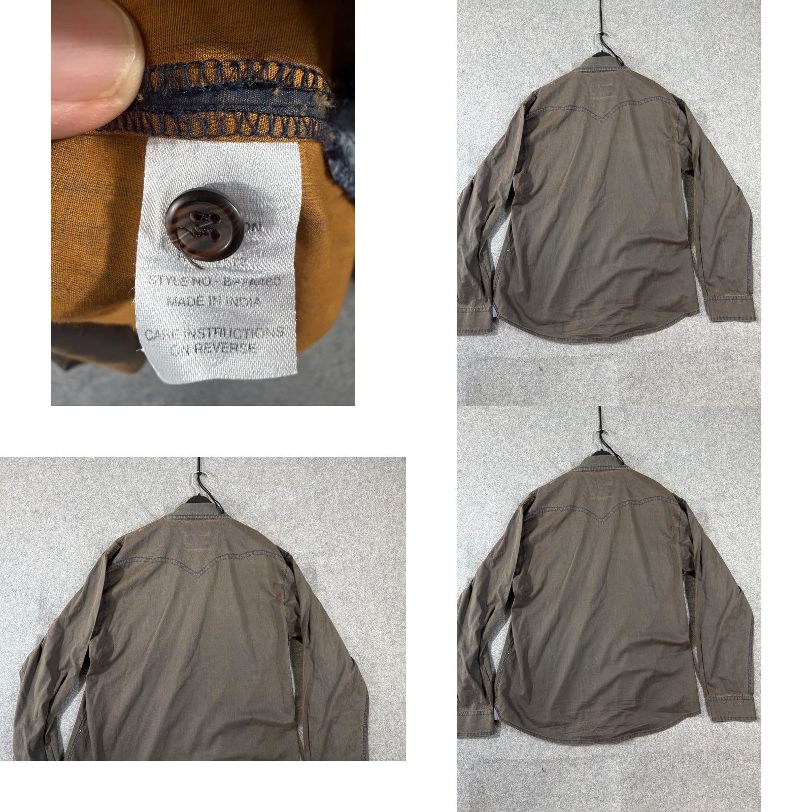 Vintage Moonshine Spirit by Brad Paisley Western Shirt Mens XL Brown Pearl Snap Cowboy Long Sleeve Pockets Shirt Size US XL / EU 56 / 4 - 8 Thumbnail