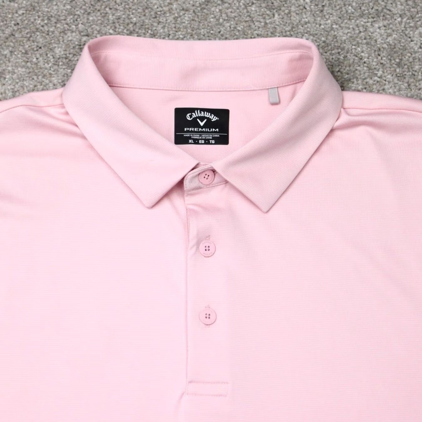 Callaway Callaway Polo Shirt Mens XL Pink Short Sleeve Golf 100% Polyester Regular Fit Polo Shirt Size US XL / EU 56 / 4 - 4 Thumbnail