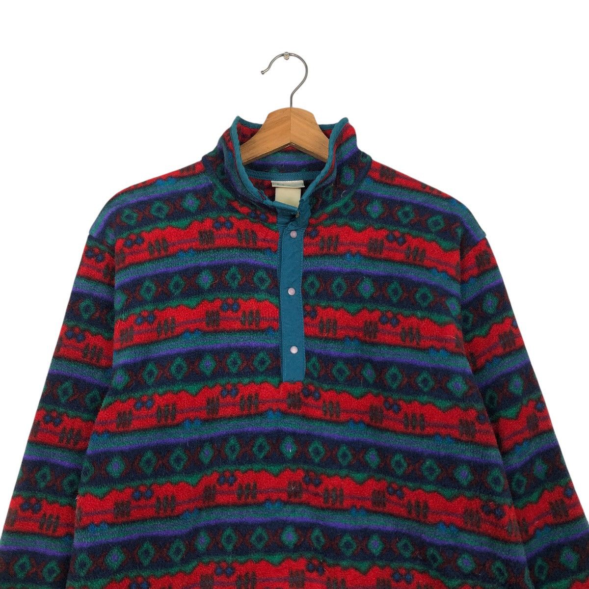 Japanese Brand 📌Vintage Fleece Jacket L.L.Bean Navajo Native Aztec Design Size US M / EU 48-50 / 2 - 4 Thumbnail