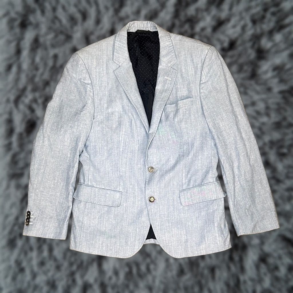 Vintage Boss Hutsons Cotton Wool Blazer Sport Jacket - 38S Mens Blazer, Blue, 2 Piece, Regular, Preowned Size 38R - 1 Thumbnail