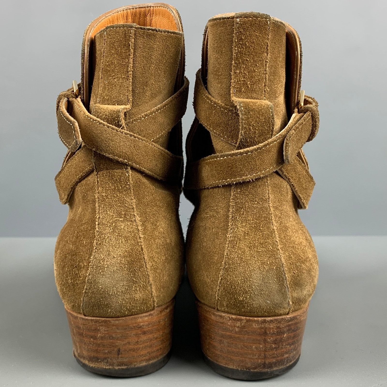 Saint Laurent Paris SAINT LAURENT Size 7 Tan Solid Leather Ankle Boots Size US 7 / EU 40 - 3 Thumbnail