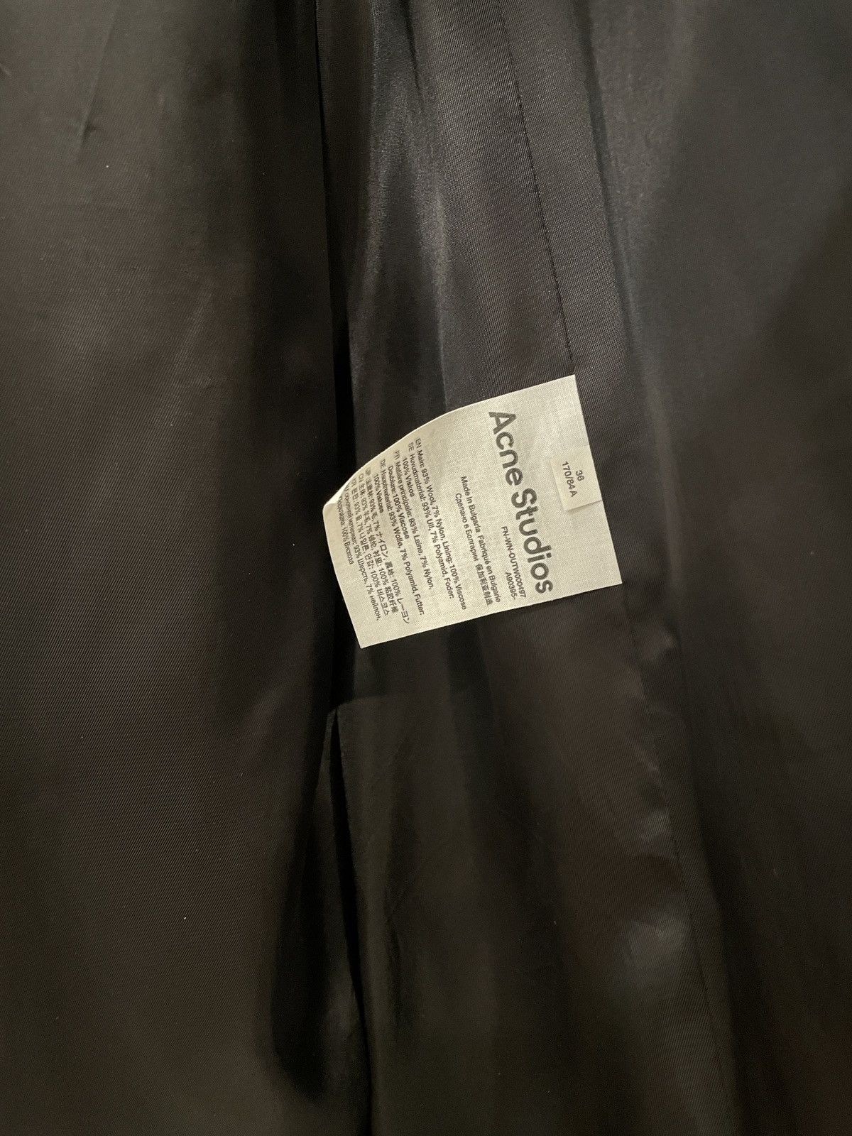 Acne Studios Acne Studios Black Funnel Coat Size XS / US 0-2 / IT 36-38 - 4 Thumbnail