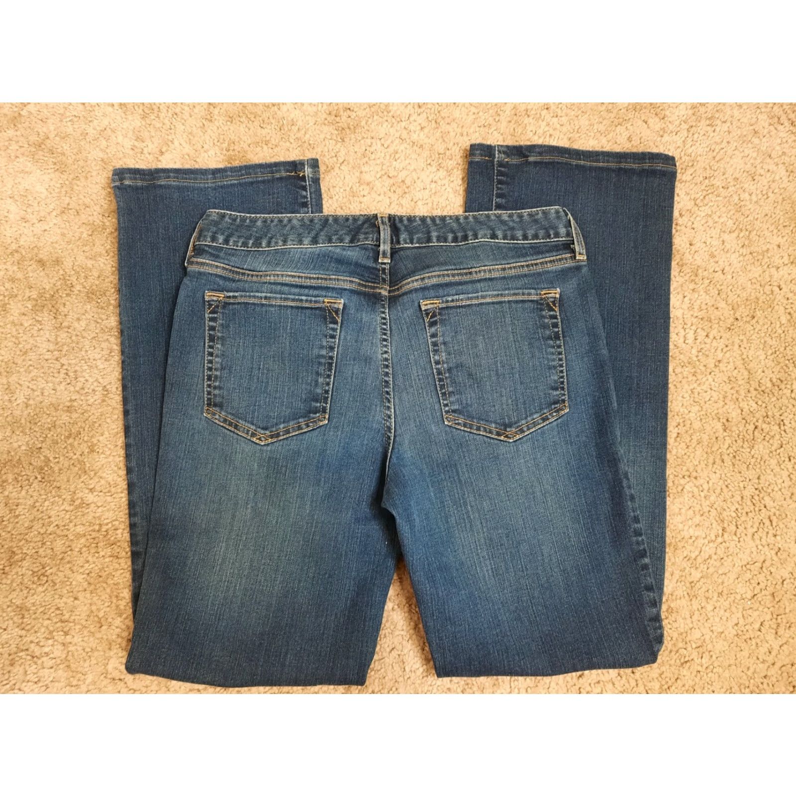 Eddie Bauer Eddie Bauer Women's Jeans Truly Straight Bootcut Dark Wash Stretch Denim 8 30x28 Blue Boots? Size 30" / US 8 / IT 44 - 5 Thumbnail